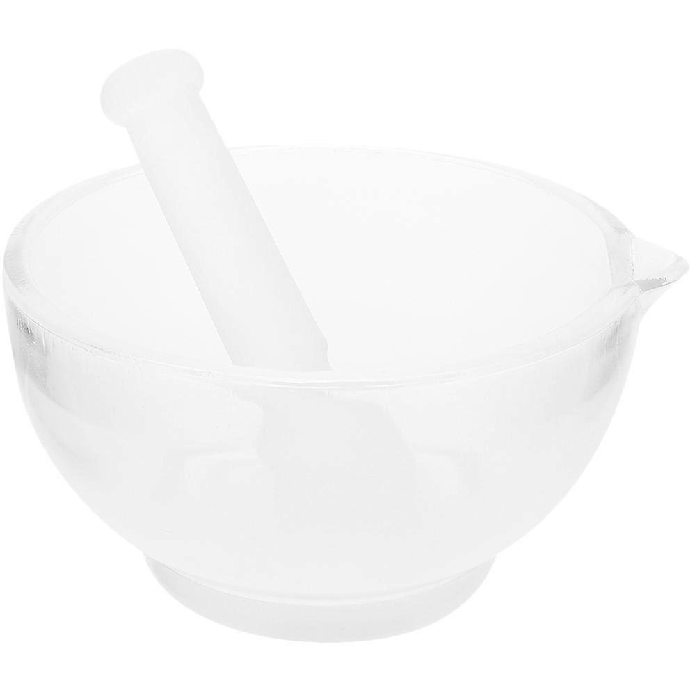 Glass Seasoning Pot with Ergonomic Pestle for Grinding Garlic, Herbs, and Spices – Safe Material, Easy to Use and Store, Smooth Polished Surface