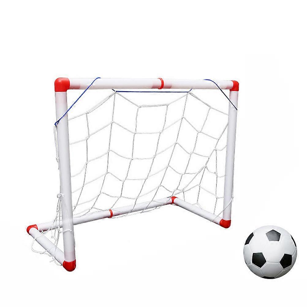 Soccer Goal Net Small-Size Portable Soccer Goal Set for Kids Indoor Play White Color 50 x 30 x 45 Cm 1Pcs