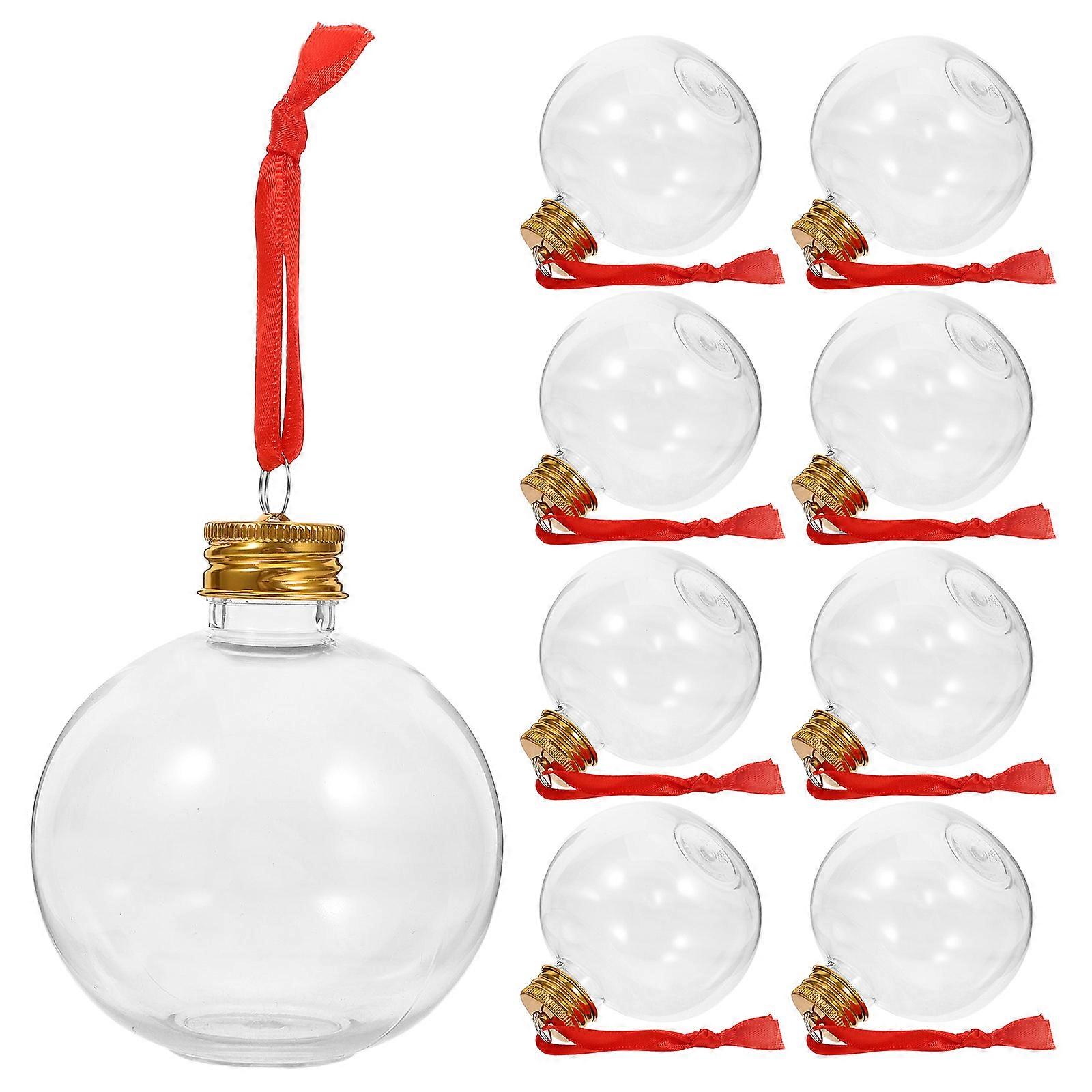 Decorative Plastic Bottles Candy Bulbs For Holiday Atmosphere Portable 250ml Storing Juice 10Pcs