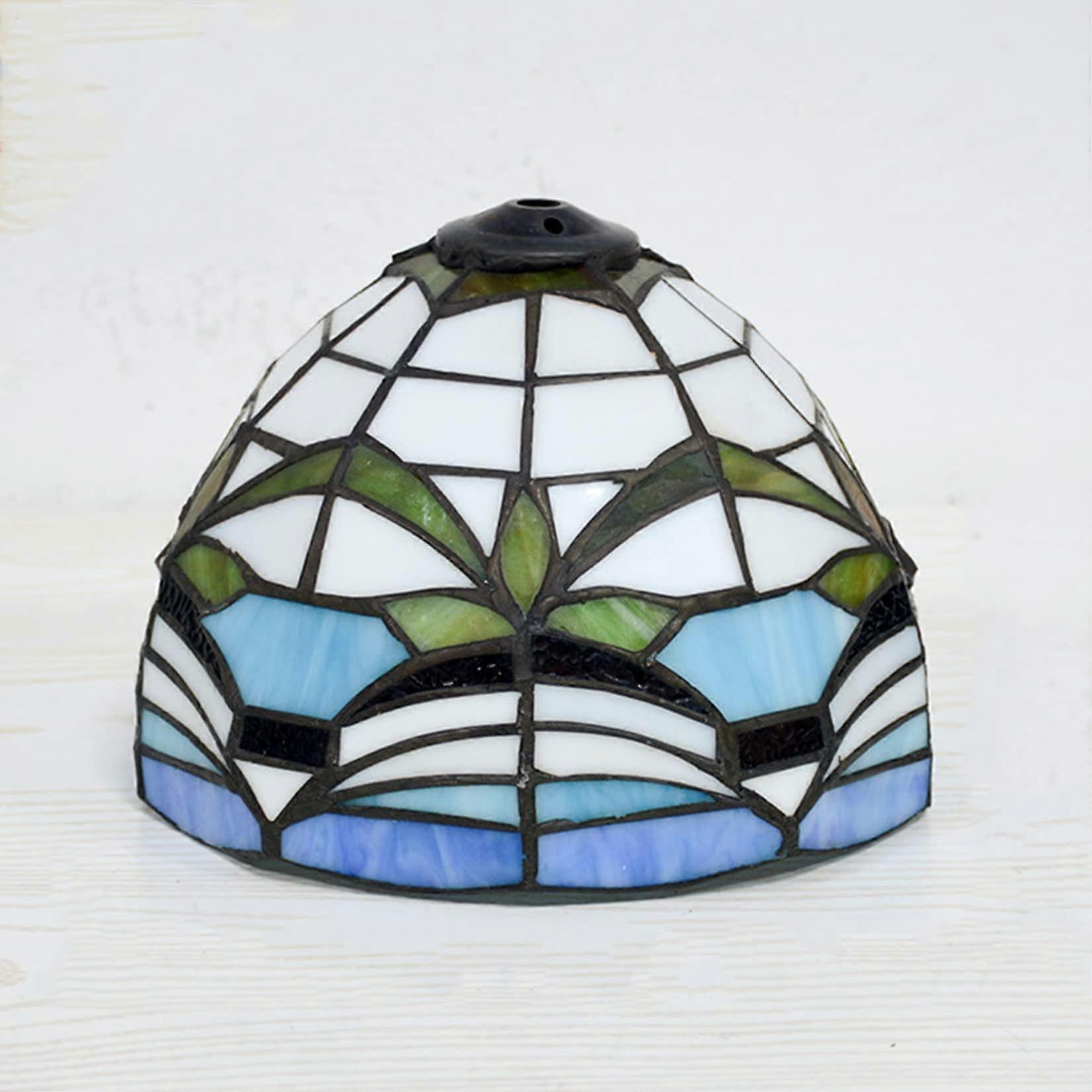 Tiffany Style 8 Inch Stained Glass Lampshade for Table Floor Wall Ceiling Light