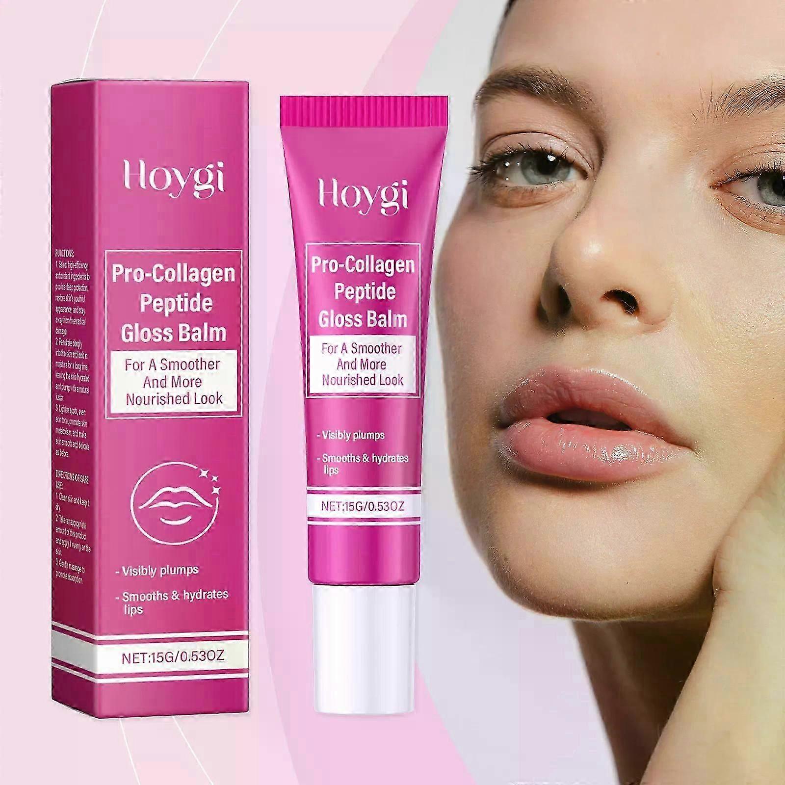 Pro-Collagen Peptide Lip Gloss Balm, Plumping and Hydrating Lip, Hydrates & Smooths Lips, Sheer & Glossy Finish for Fuller Lips