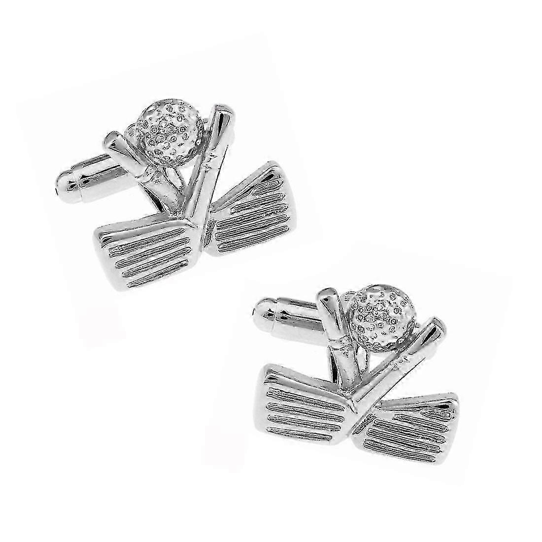 シルバーゴルフクラブカフス(男性用) - ゴルファーへのホールインワンギフト