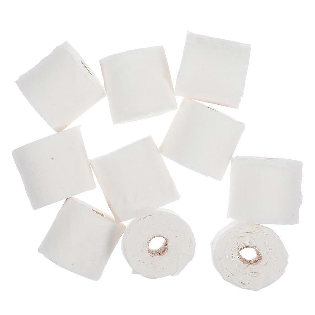 Dollhouse Miniature Part Tissue Paper Rolls Decorative Simulation 30Pcs 1.50X1.50X1.50cm White Color Plastic Collectors