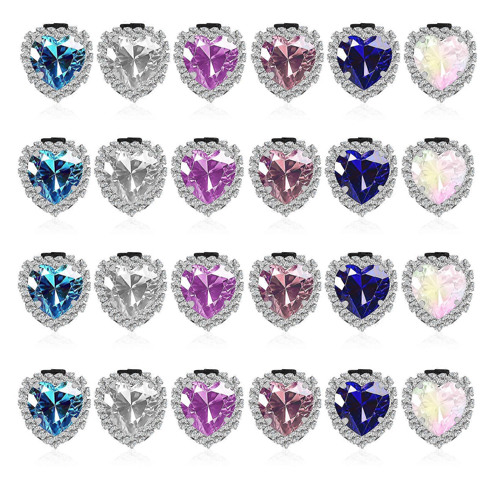 Sneaker Charms Rhinestone Embellishments For Youth And Adults Multicolor 24Pcs