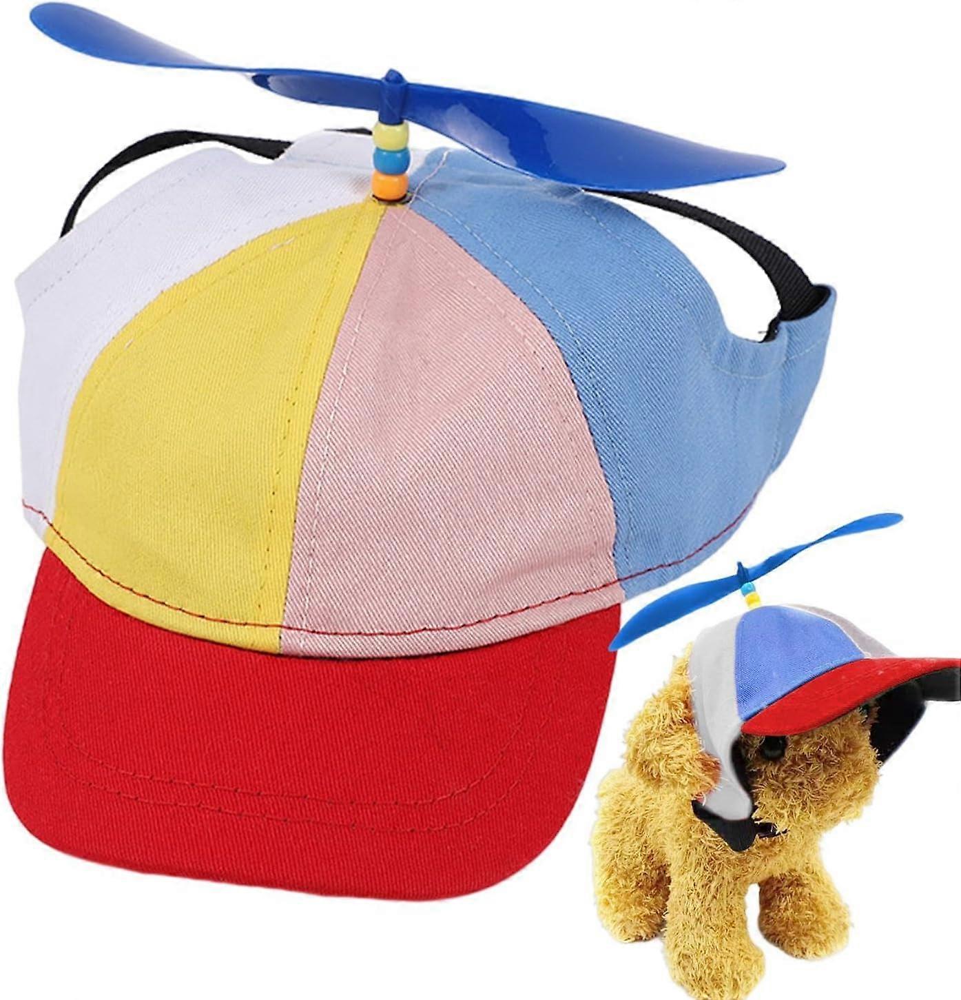 Propeller Hat Dog Red L, Colorful Helicopter Cap for Dogs and Cats