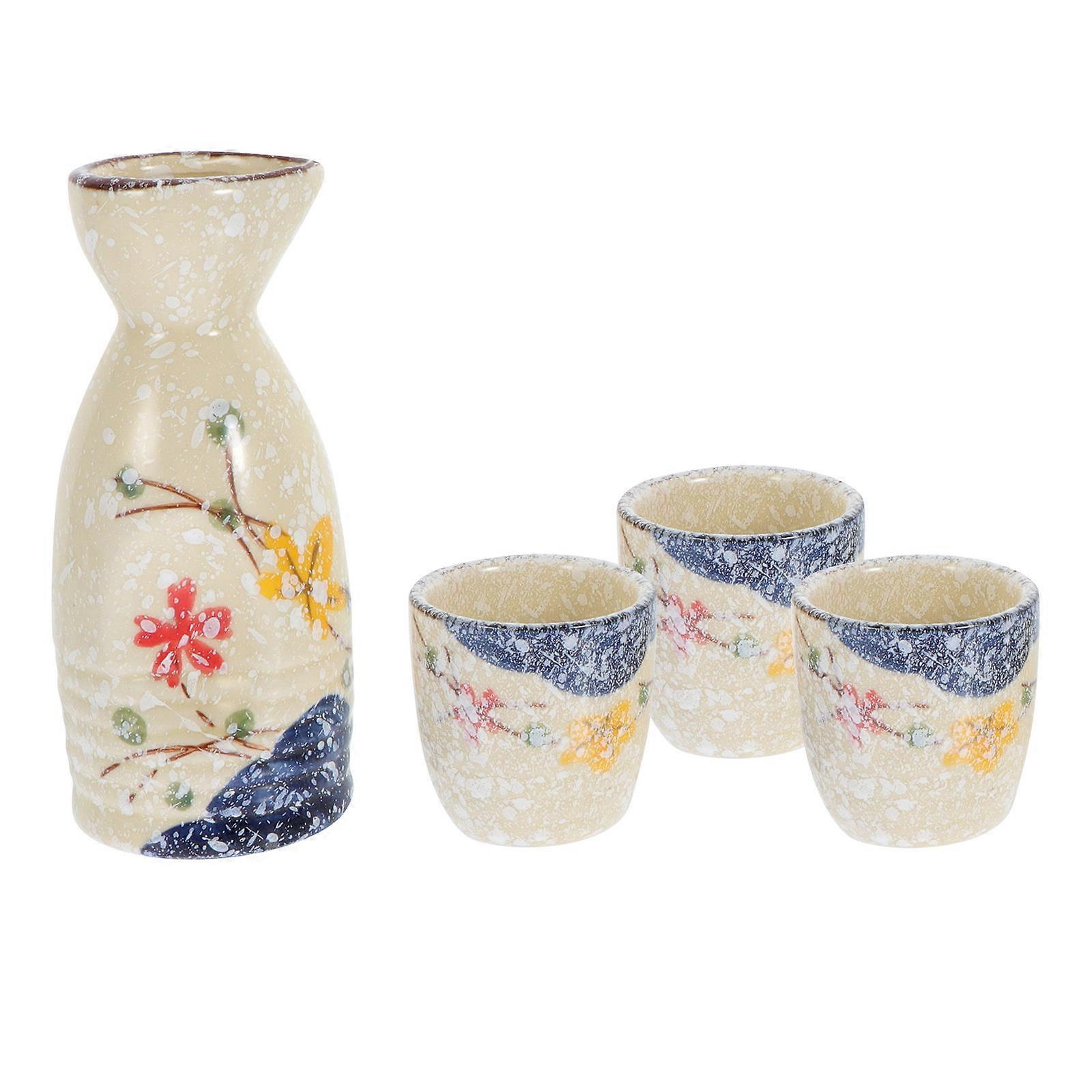 Traditional Ceramic Cup Wine Serving Cup Tea Party Use Japanese Style 1Set