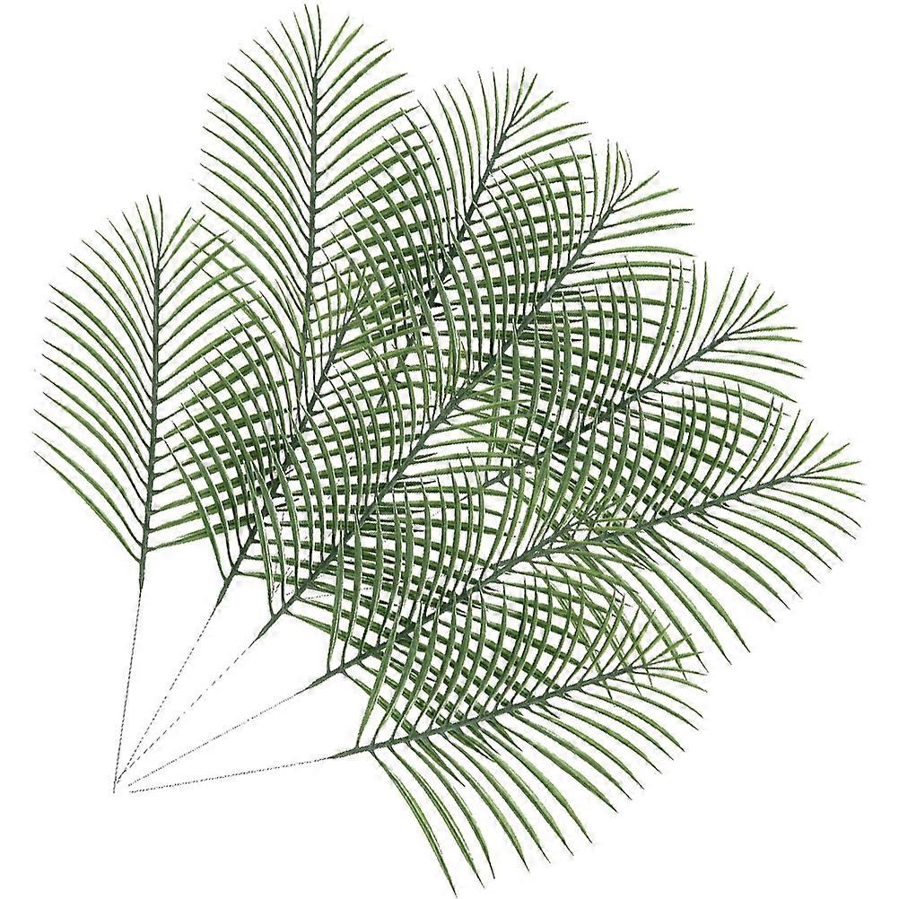 نباتات اصطناعية واقعية Sago Cycas أوراق مزيفة ديكورات المكتب المنزلي أخضر 51 * 24 سم زينة سطح المكتب 24 قطعة