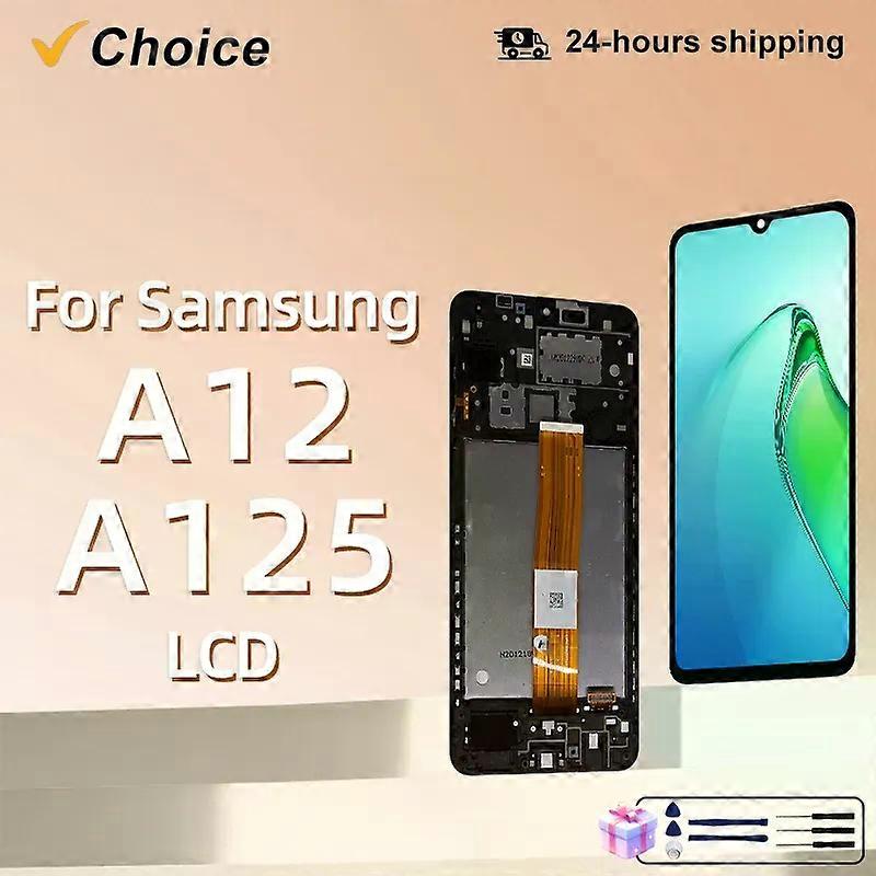 Ufficio SCELTA IPS Display per Samsung Galaxy A12 Display per Samsung A125 Touch Screen Digitalizzatore SM-A125F SM-A125M Parti di ricambio