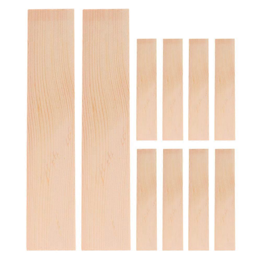 Photo Props Rectangle Pine Wood Furniture Making Diy Craft Photo Studio Backdrop Khaki 9.8×1.6×0.2in Precision Craftsmanship 10Pcs