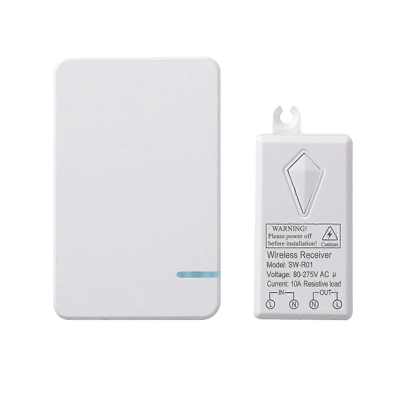 Wireless Light Switch and Receiver Kit for LED Lamps, Portable Remote Control Switch, Easy Installation, Indoor Use