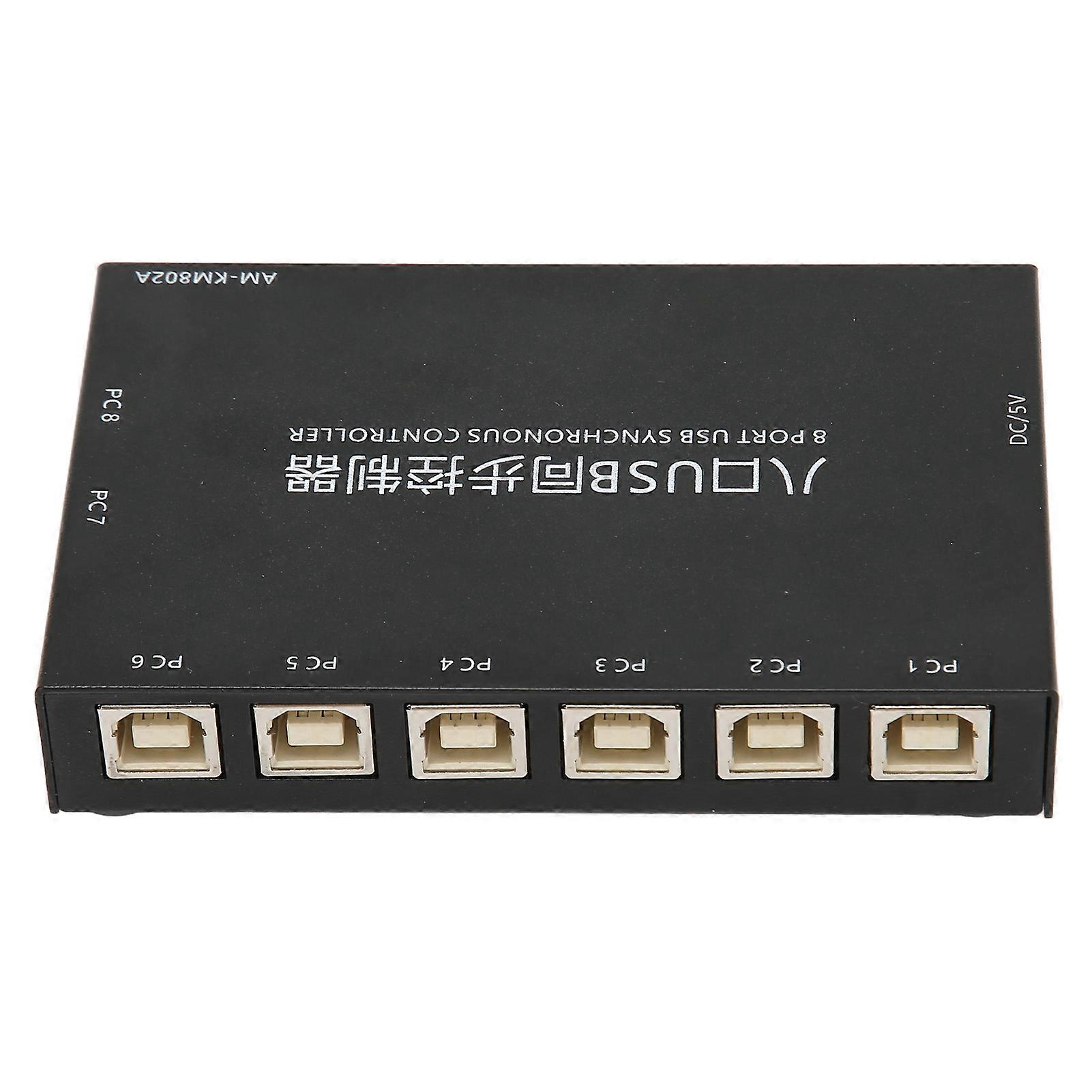 USB KVM Switch 8 Ports USB2.0 Full Speed Plug and Play Metal Case USB Synchronizer for Keyboard Mouse Computer 