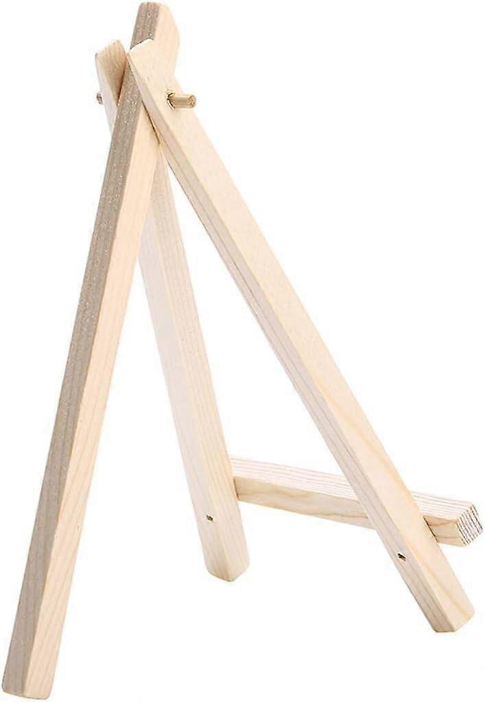 Mini Wooden Easel, Triangular Design, 10 Piece Card Holder and Display Stand for Kids Art, Crafts, and Painting Supplies