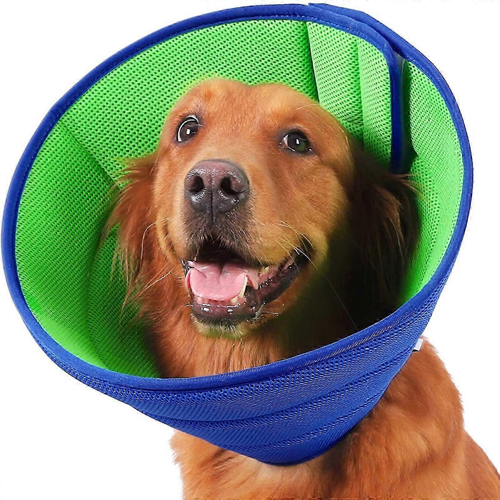 Dog and Cat Cone Recovery Collars, Cones After Surgery Soft, Adjustable Mesh Breathable Transparent Anti-licking Wound Dog Cones and Cat Cones