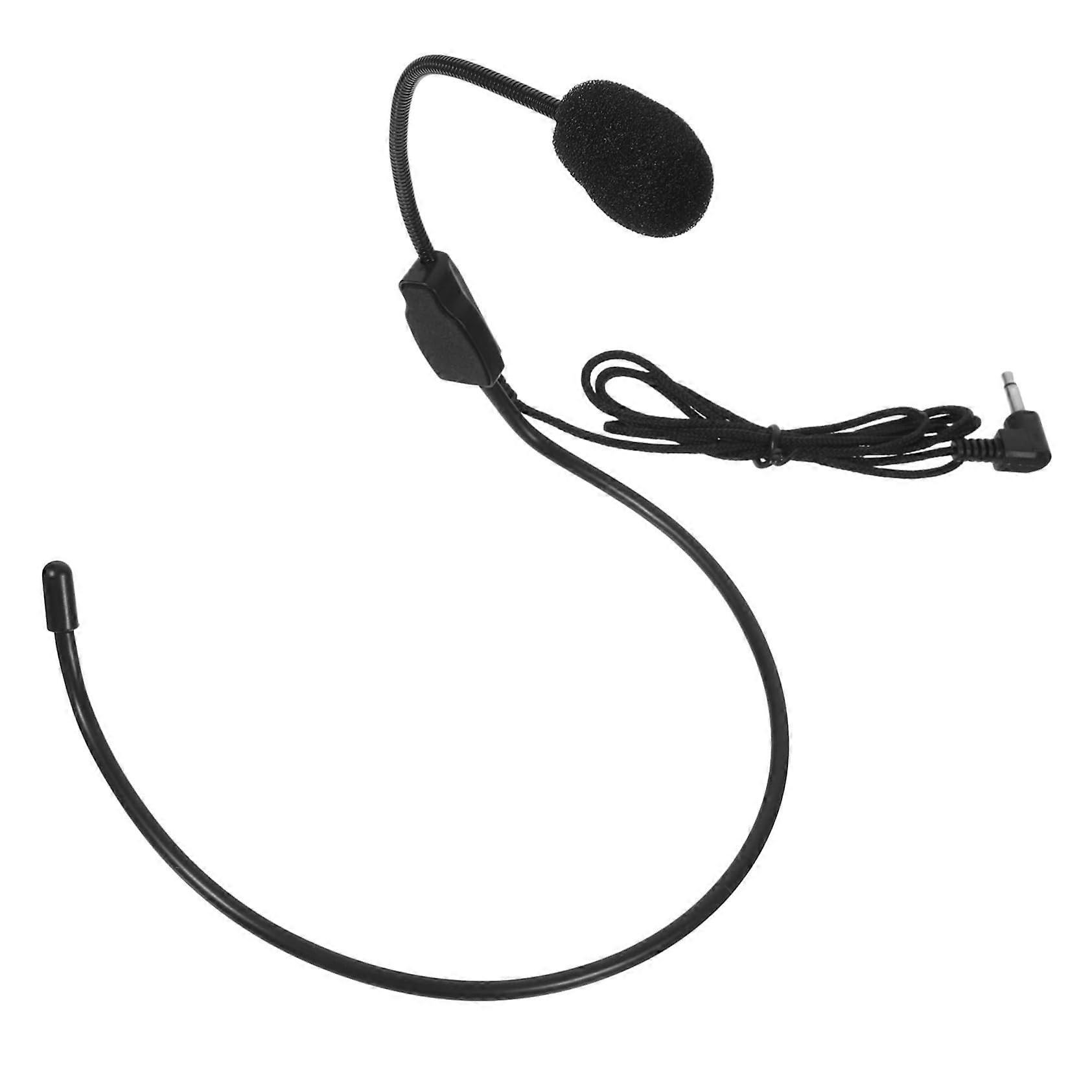 Set of 4 Headset Microphone Earphones for Karaoke and DJ Use, USB Conference Microphone, Black Plastic Design