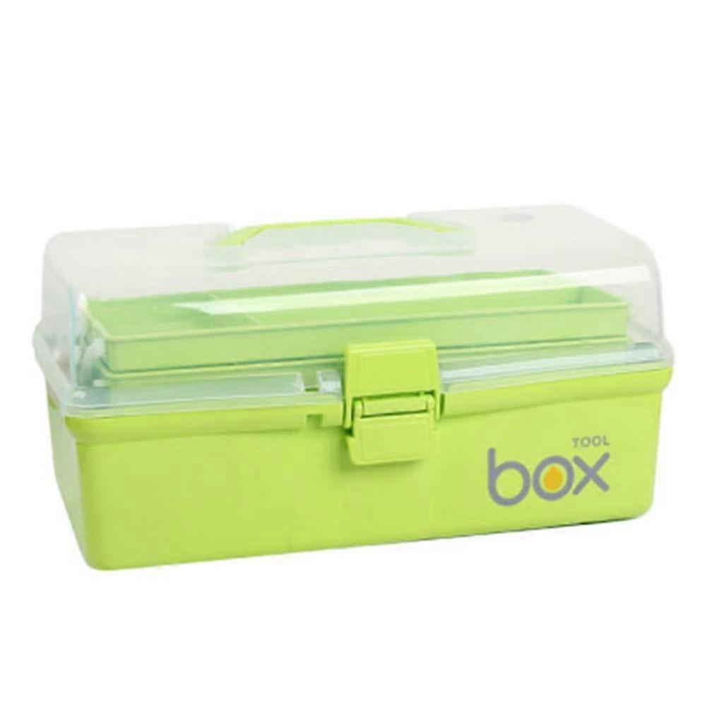 Boîte à outils pour les étudiants, outils d’art, peinture, manucure, trousse d’art, accessoires, papeterie (vert, 33,5 x 18,5 x 16 cm) 33,5*18,5*16cm vert