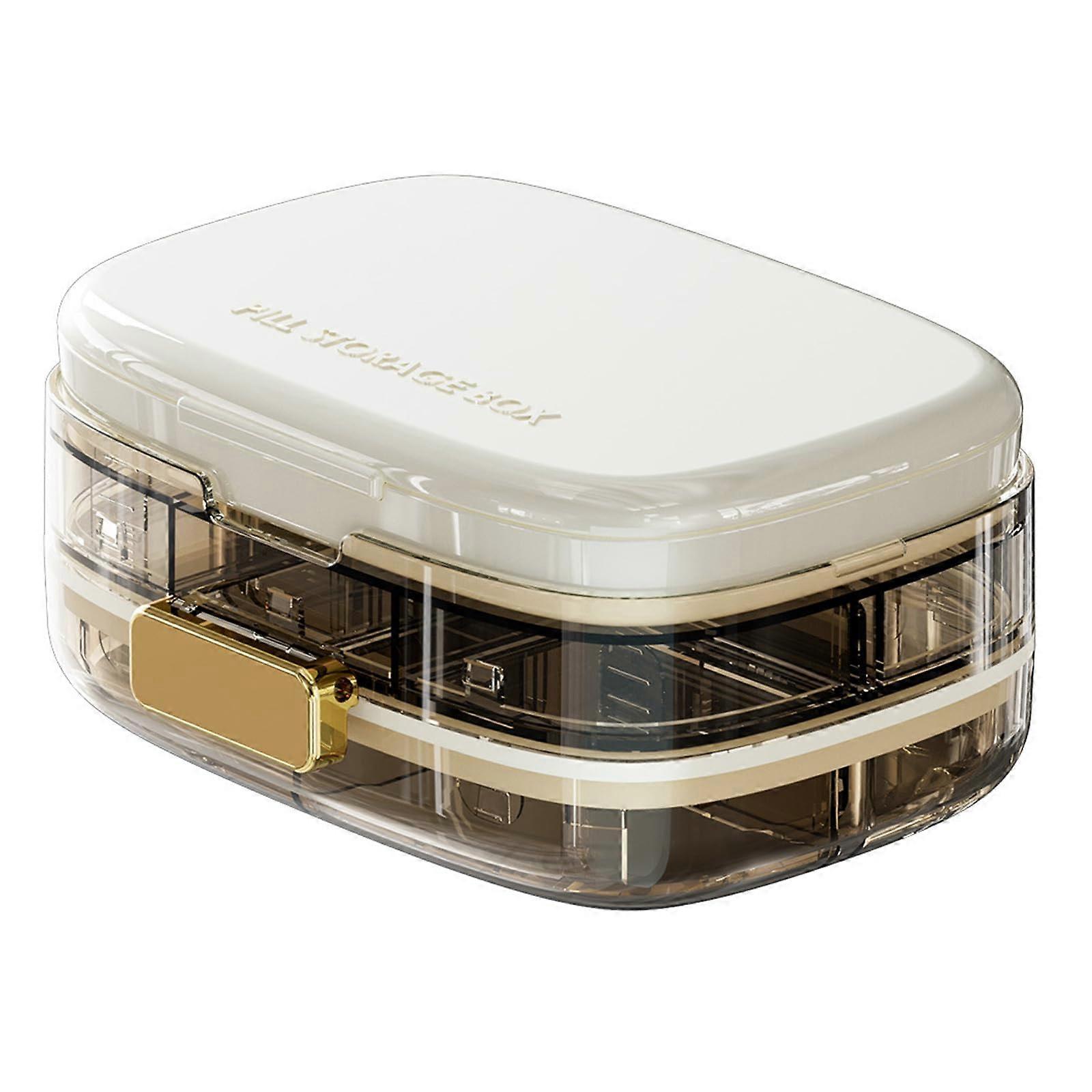 Transparent Pill Organizer with 10 Compartments, Travel-Friendly Medication Storage Box, Easy Access and Sorting