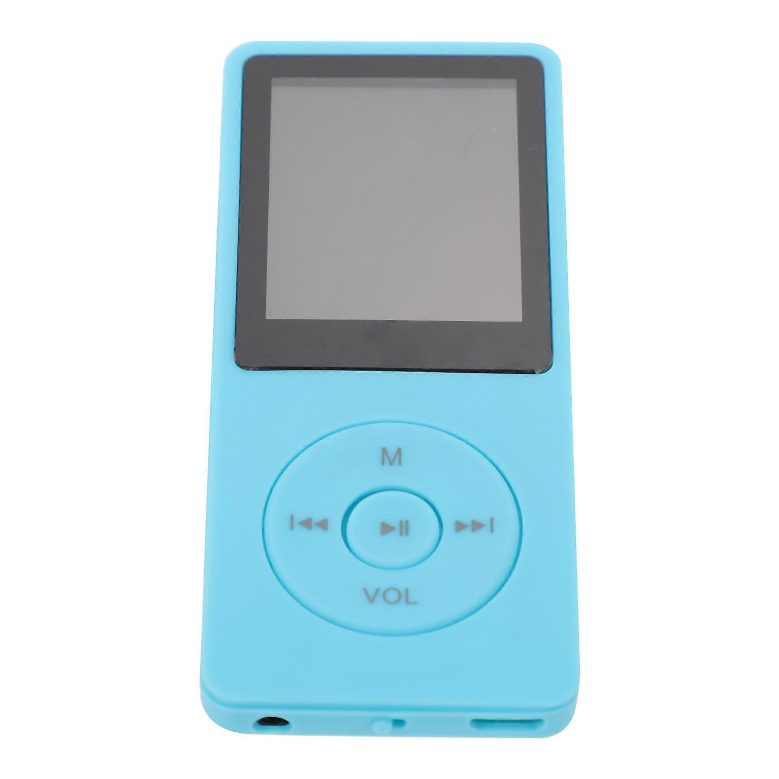 Mini Record Player Lossless Sound Music Player Blue 9x3.9cm Portable Media Device For Exercise Running Jogging 1Set