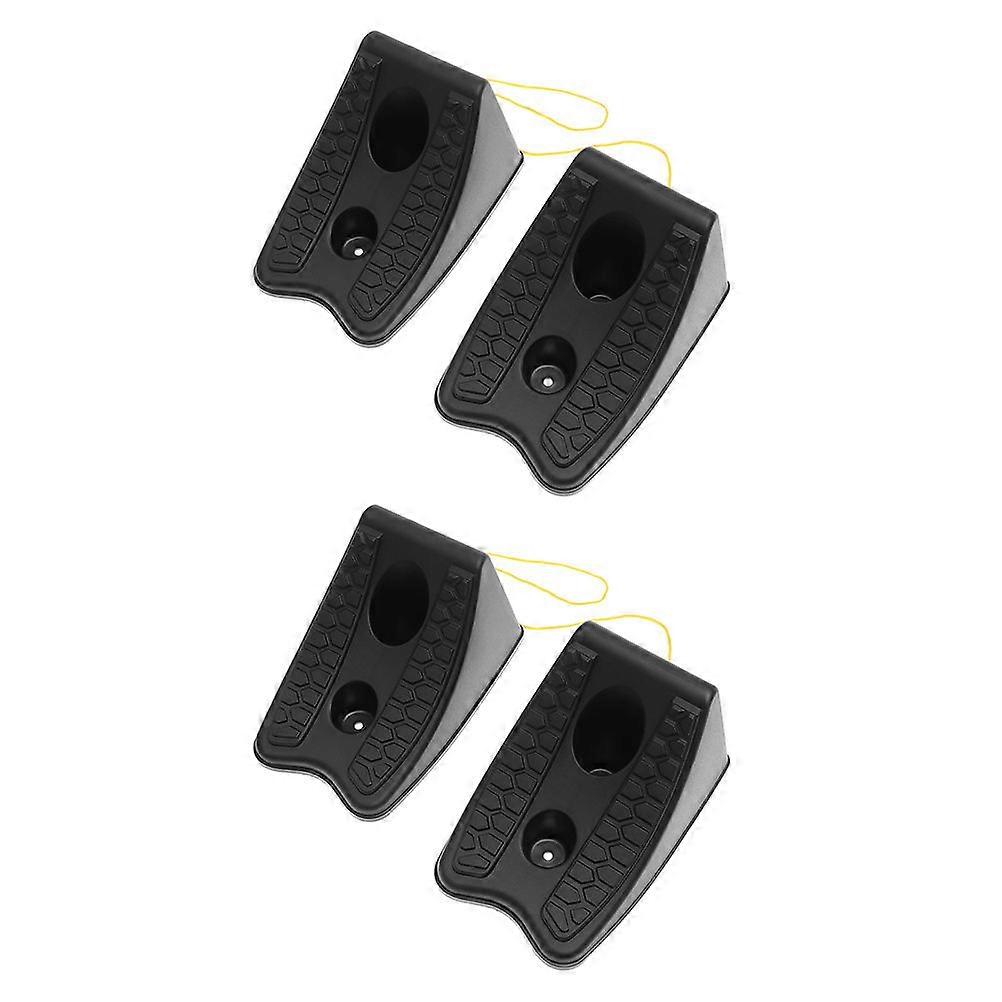 4pcs Durable Safety Wheel Chocks for Cars – Heavy Duty Rubber Tyre Slip Stoppers with Enhanced Grip and Convenient Handle, Universal Fit for All