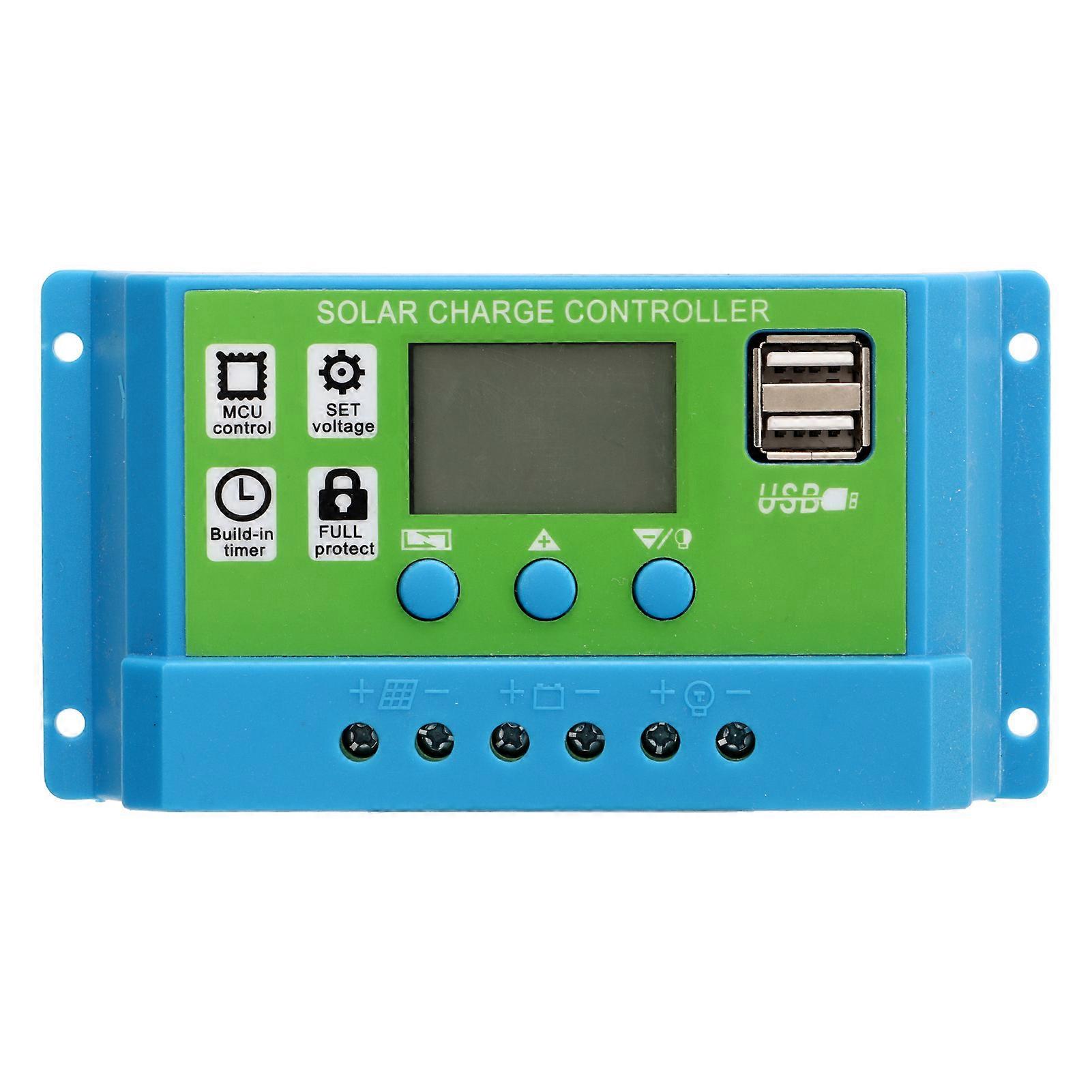 Solar Charge Controller Digital Display Parameters Adjustable Solar Panel Charger Controller 12V 24V Adaptive 30A