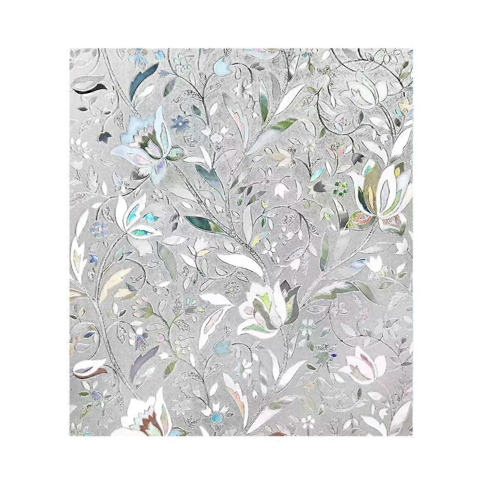 Frosted Window Privacy Film Removable UV Blocking Frosted Glass Stickers Static Cling Window Stickers Glass Windows