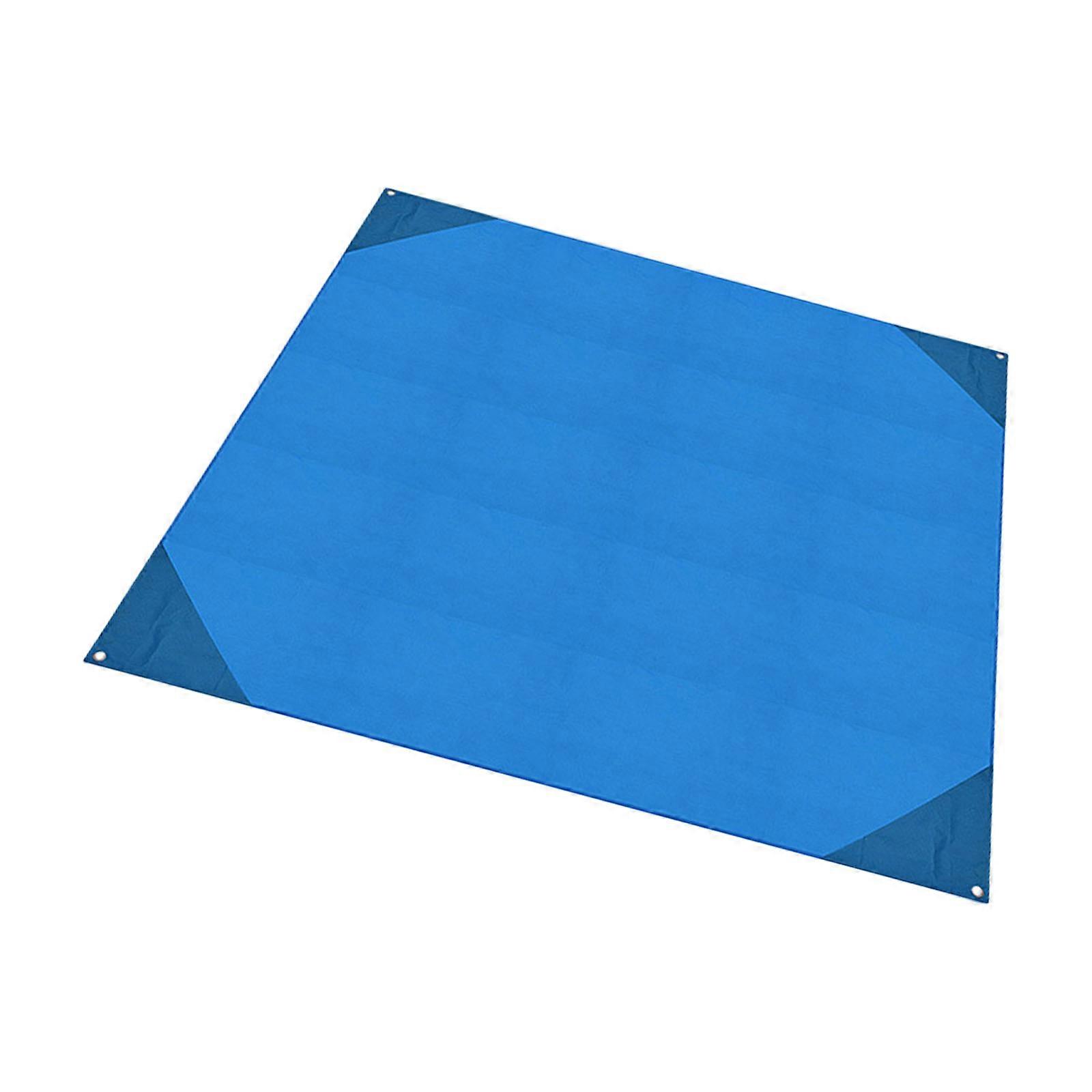 غطاء أرضي صغير مقاوم للماء متعدد الأغراض 210D بطانية نسج لقاعدة خيمة الشواء أو نشاط الحديقة الأزرق