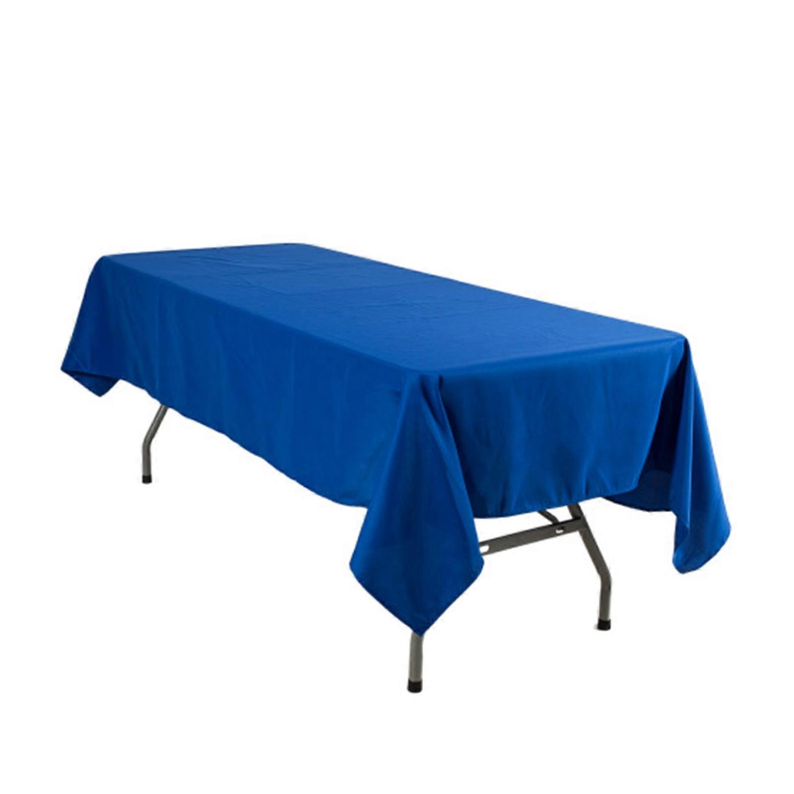 Stains Resistant Blue Polyester Tablecloth Rectangle Design Suitable For Wedding Banquets And Picnics Occasion Decors Multicolor