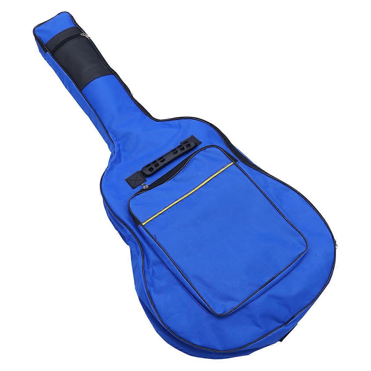 Oxford Cloth Guitar Bag Rectangular Shape Airflow Back Pad Waterproof Blue 1Pack