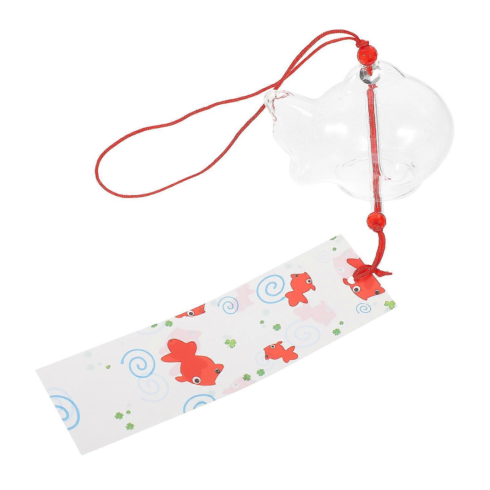 Glass Pendant Wind bell Goldfish Wind Chime Japanese Style Hanging Ornament