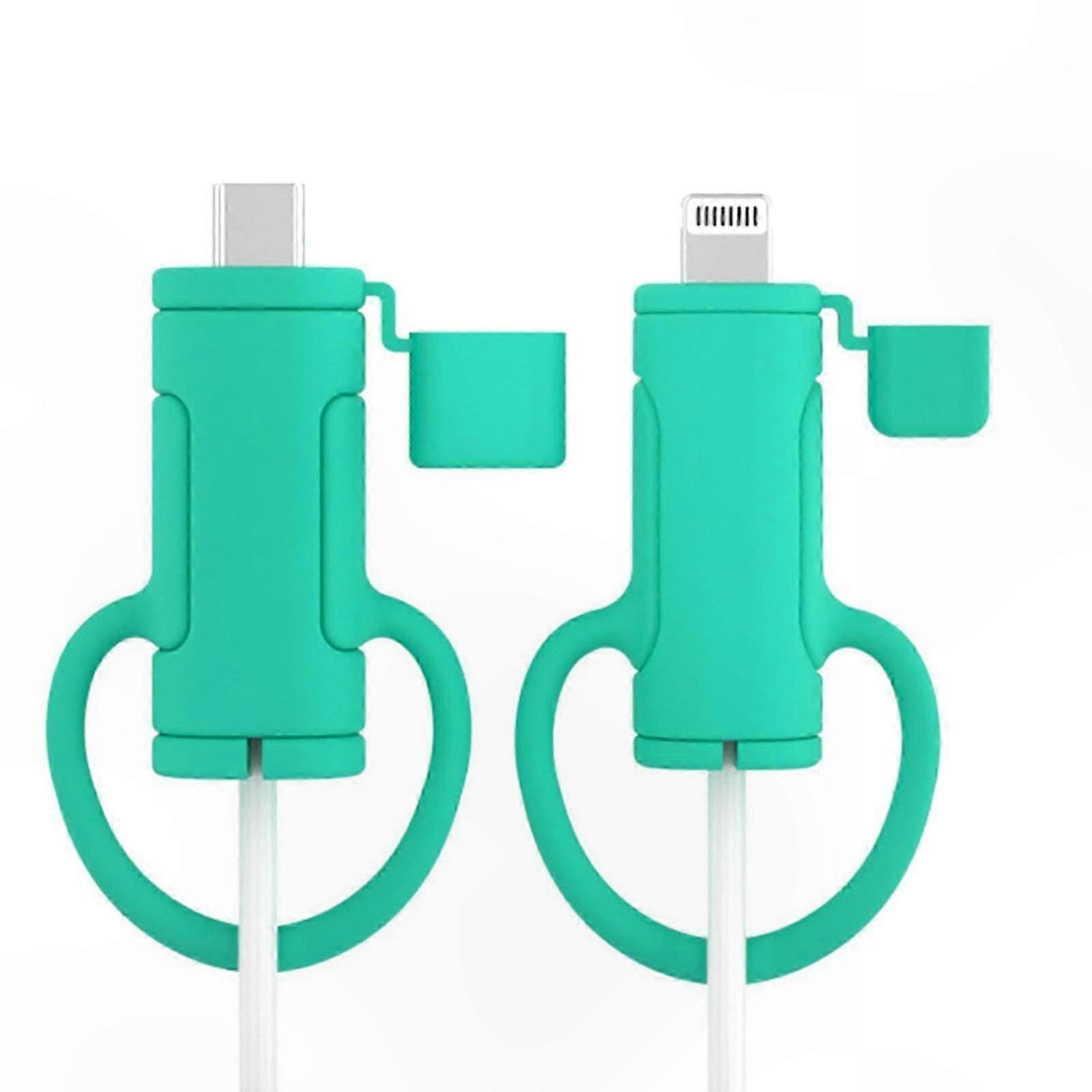 Universal 2-in-1 Cable Protector for USB and Charger Cords, Mini Protective Cover for Most Mobile Phone Data Cables