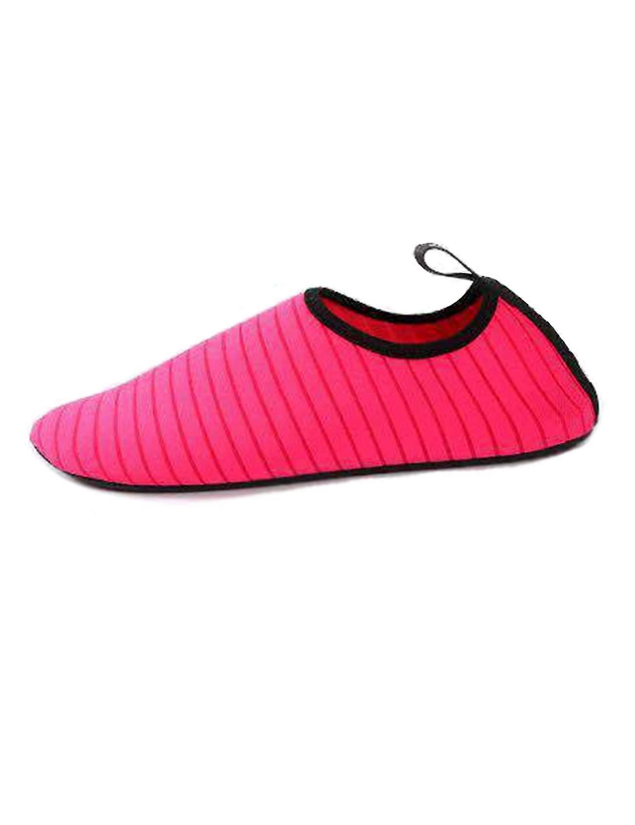 Men's Quick-Drying Dive Socks Striped Non-Slip Thickened Beach Shoes Rose