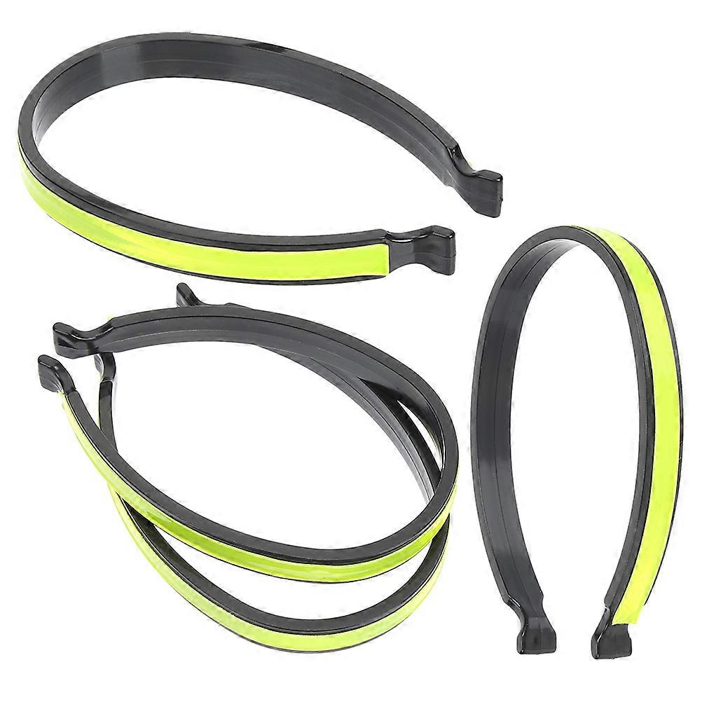 4pcs Reflective Bike Pant Clips, Durable Lightweight Trouser Wraps for Night Cycling, Secure & Versatile Cycling Gear Accessory
