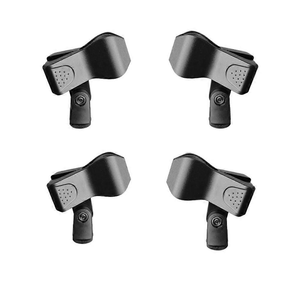 Microphone Clamp 4-Pack, Microphone Holder Clip Set, Compatible With Most Wired And Wireless Microphones