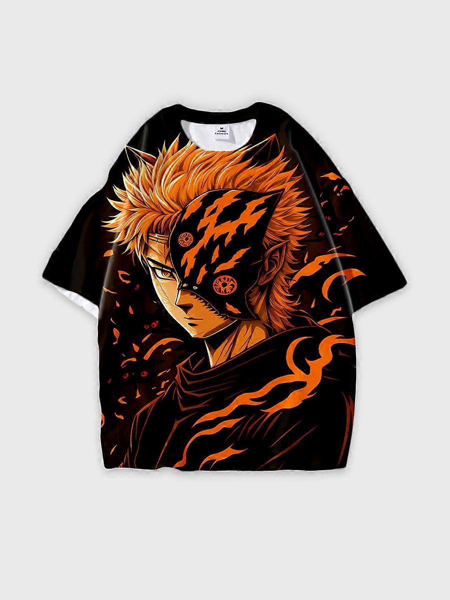 T-shirt round neck Role Pattern loose short sleeve C2257