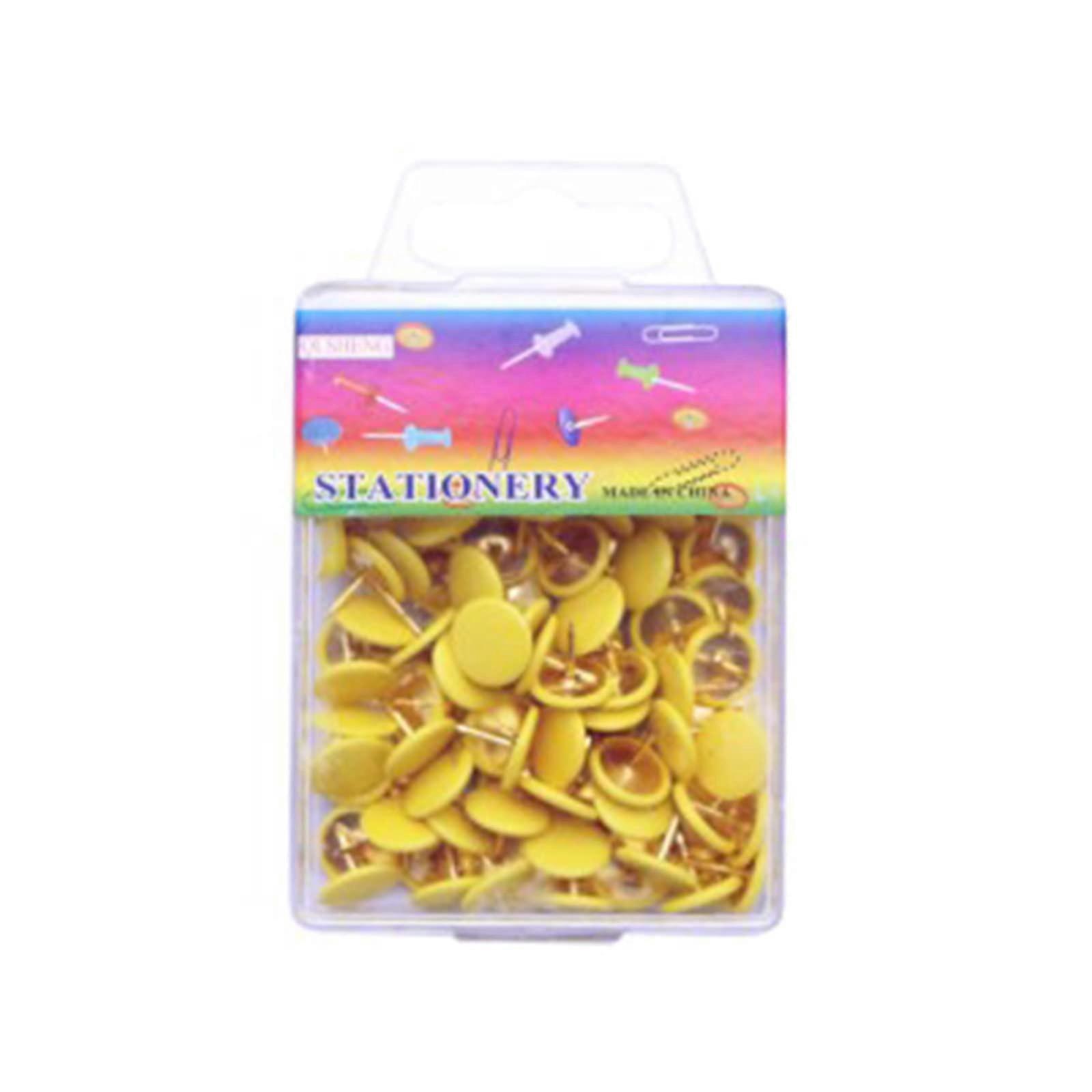 Decorative Round Push Pins For Whiteboards, Cork Boards, Photo Walls, Pinboards Color Tone Varied