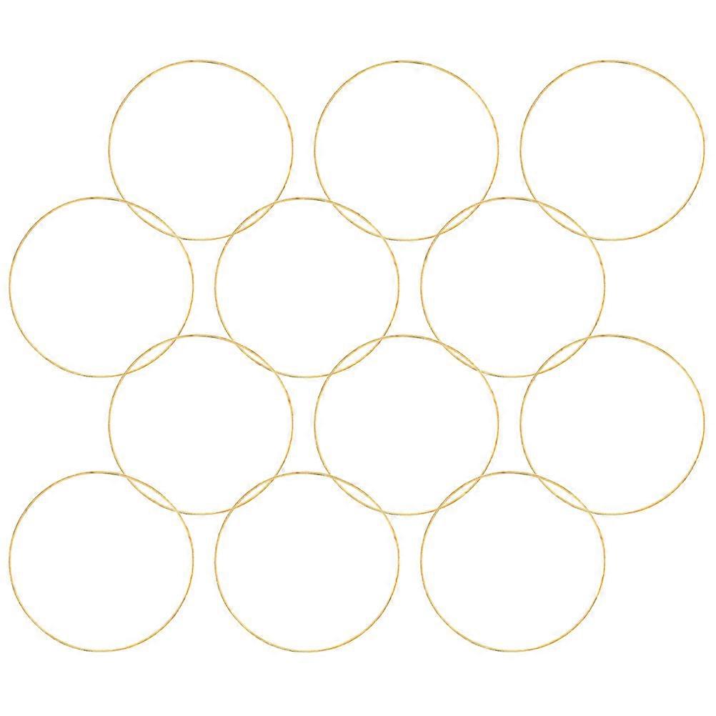 12pcs Gold Metal Dream Catcher Frames Sturdy Craft Rings for DIY Macrame, Wedding & Home Wall Decor