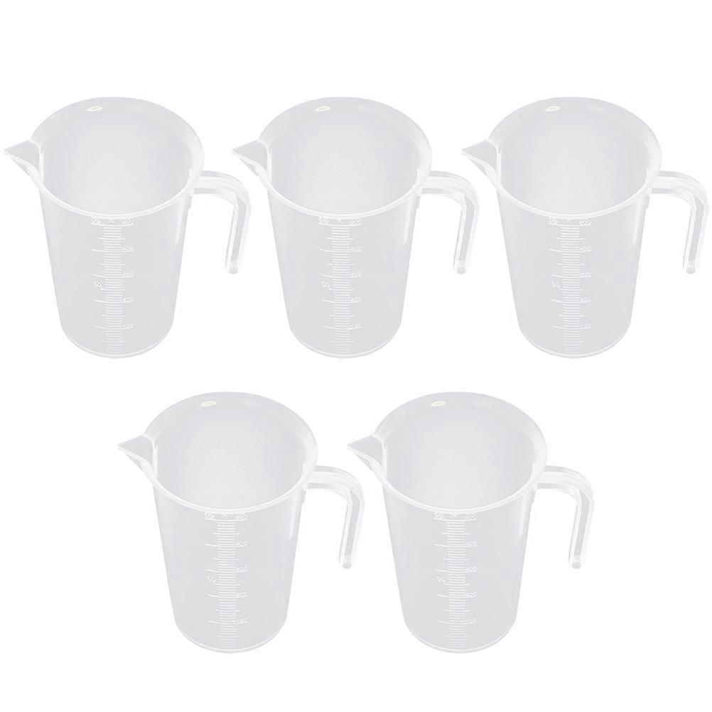 Graduated Measuring Container Set For Home Users With Handle Design For Easy Grip 5Pcs Suitable For Coffee Making