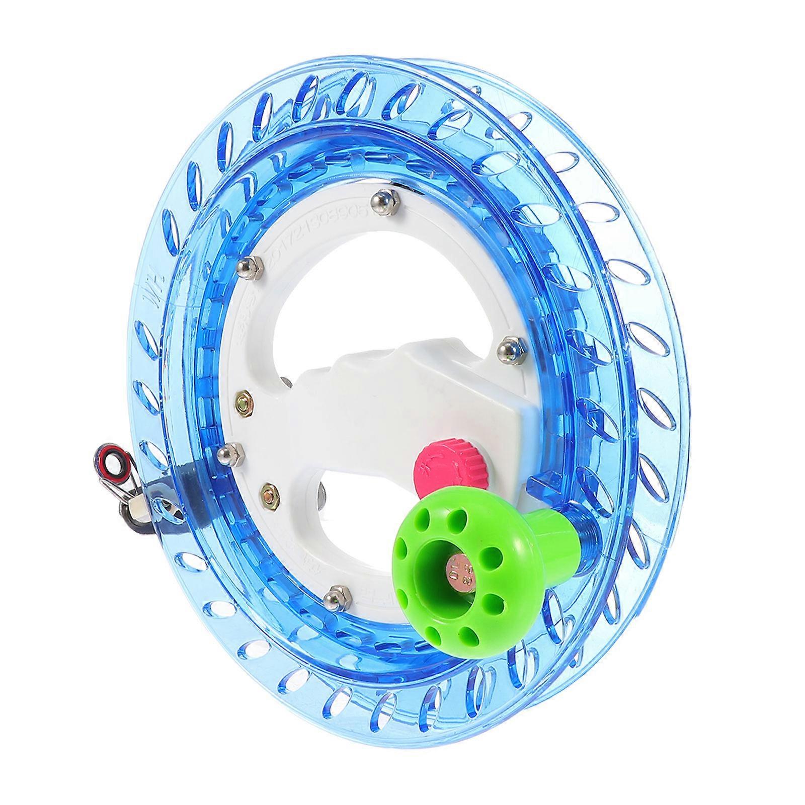 Spool Flying Kite Reel For Beach Vacation Automatic Lock Round 20X20X3Cm Thread Control 1Pcs