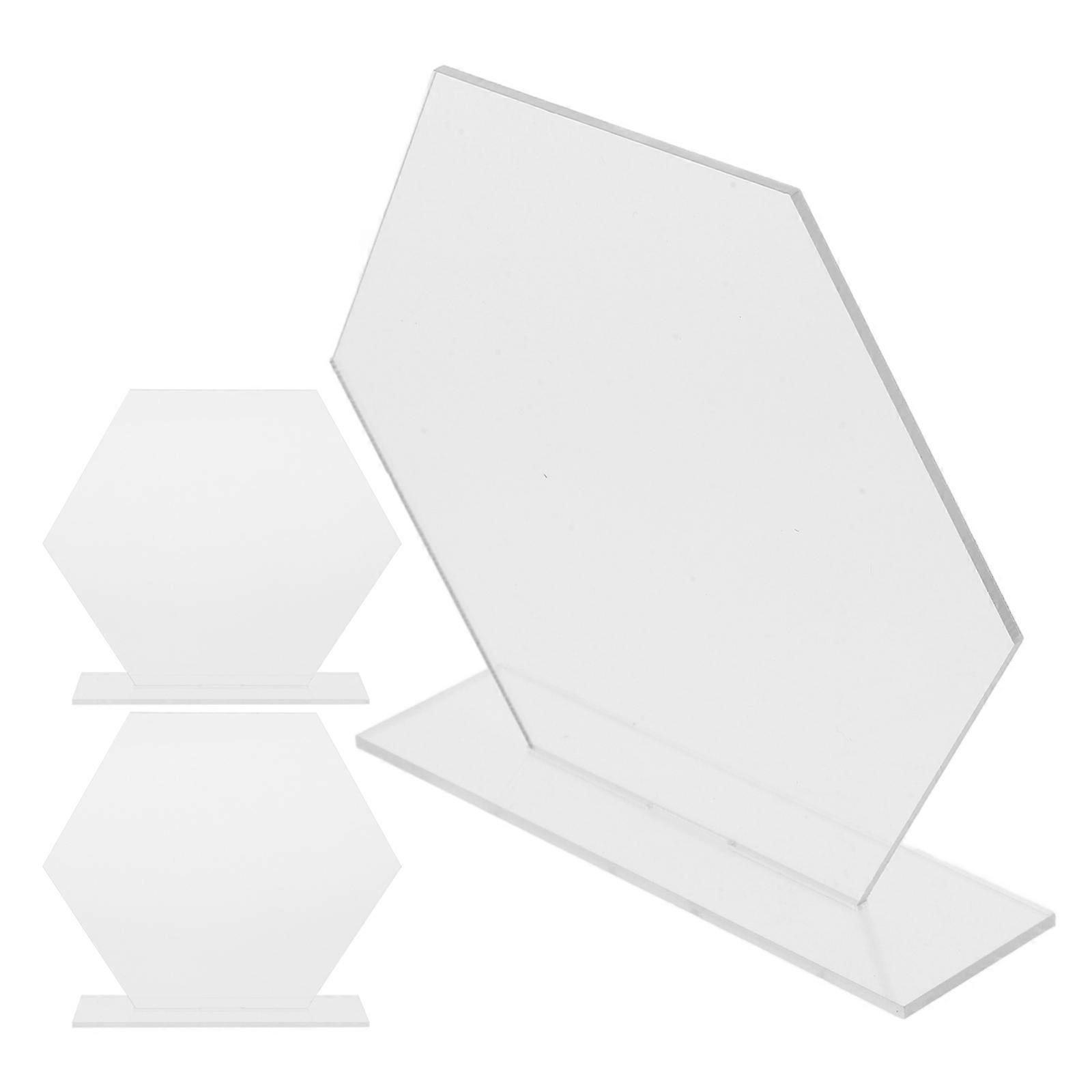 Elegant Acrylic Blank Signs for Wedding Table Numbers Decor Transparent Reusable 3 Sets