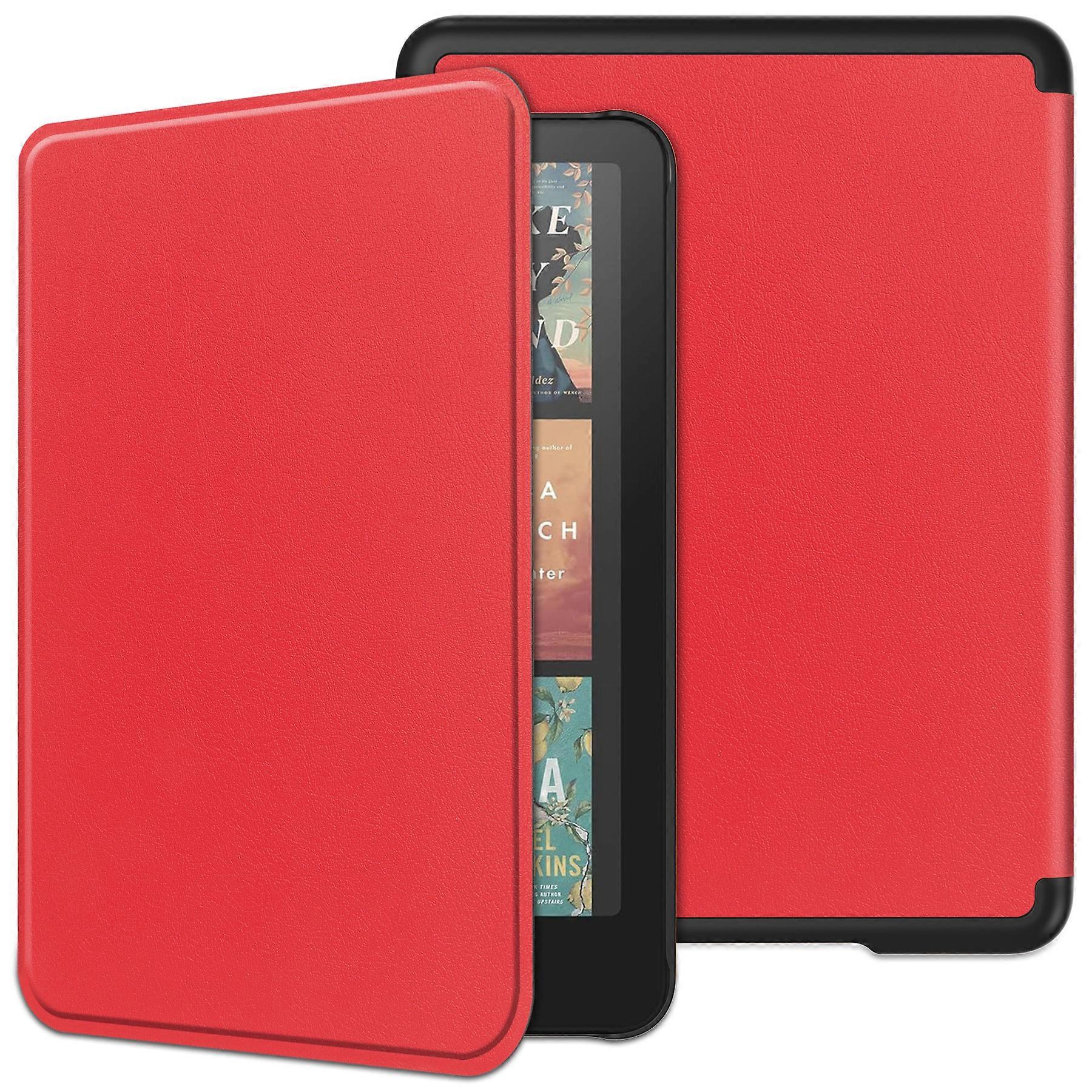 For Amazon Kindle Colorsoft Kindle Paperwhite (2024) Case PC + PU E-Reader Cover Support Auto Wake Sleep Red