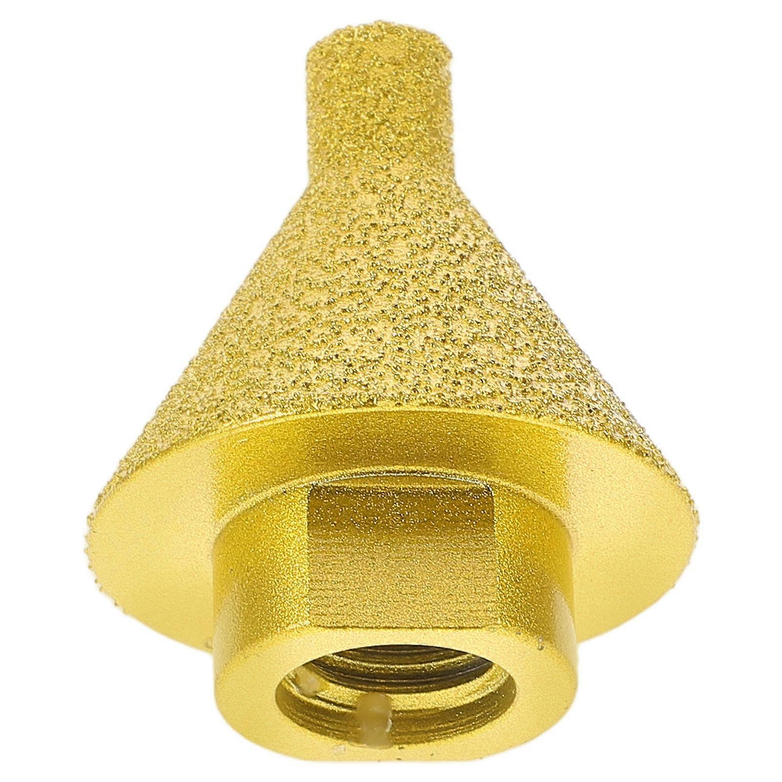 Golden Emery Diamond Burr Bit for Home High Efficiency Chamfering Tool with Hole Enlargement Function 0.5 inches