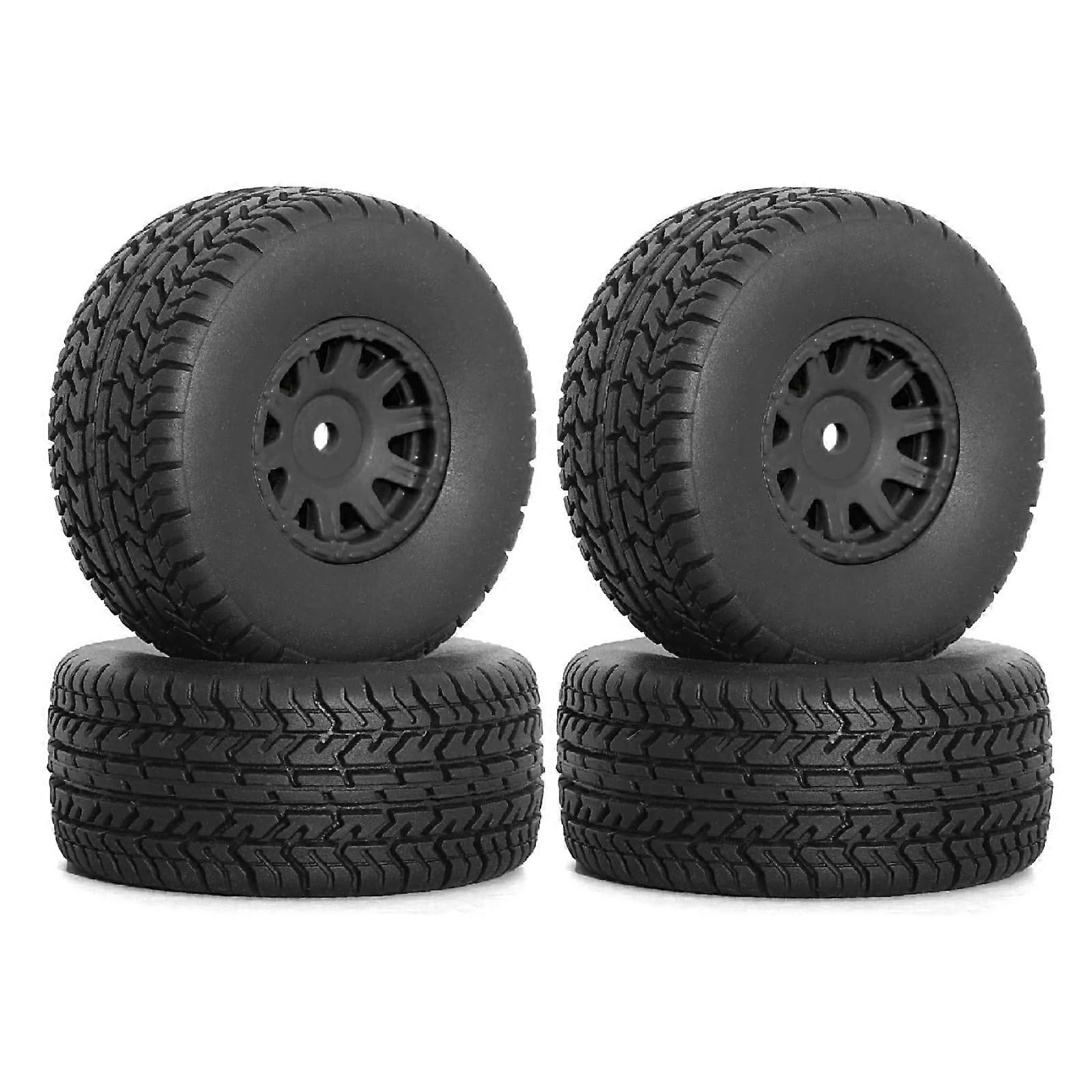 1/14 Mojave Grom 65mm Rubber Tires 12mm Hex RC Car Upgrade Parts Accessories Black for Arrma