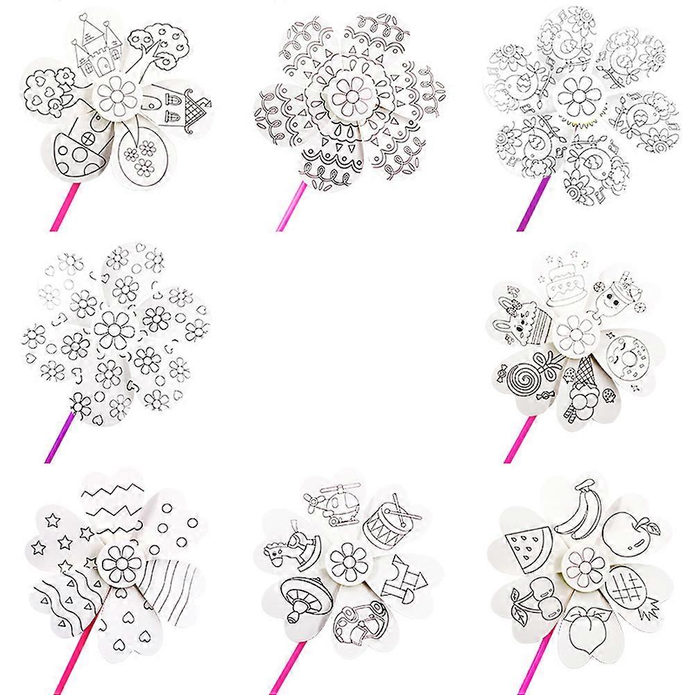 Unfinished Windmill DIY Activities Creative Projects 14Pcs