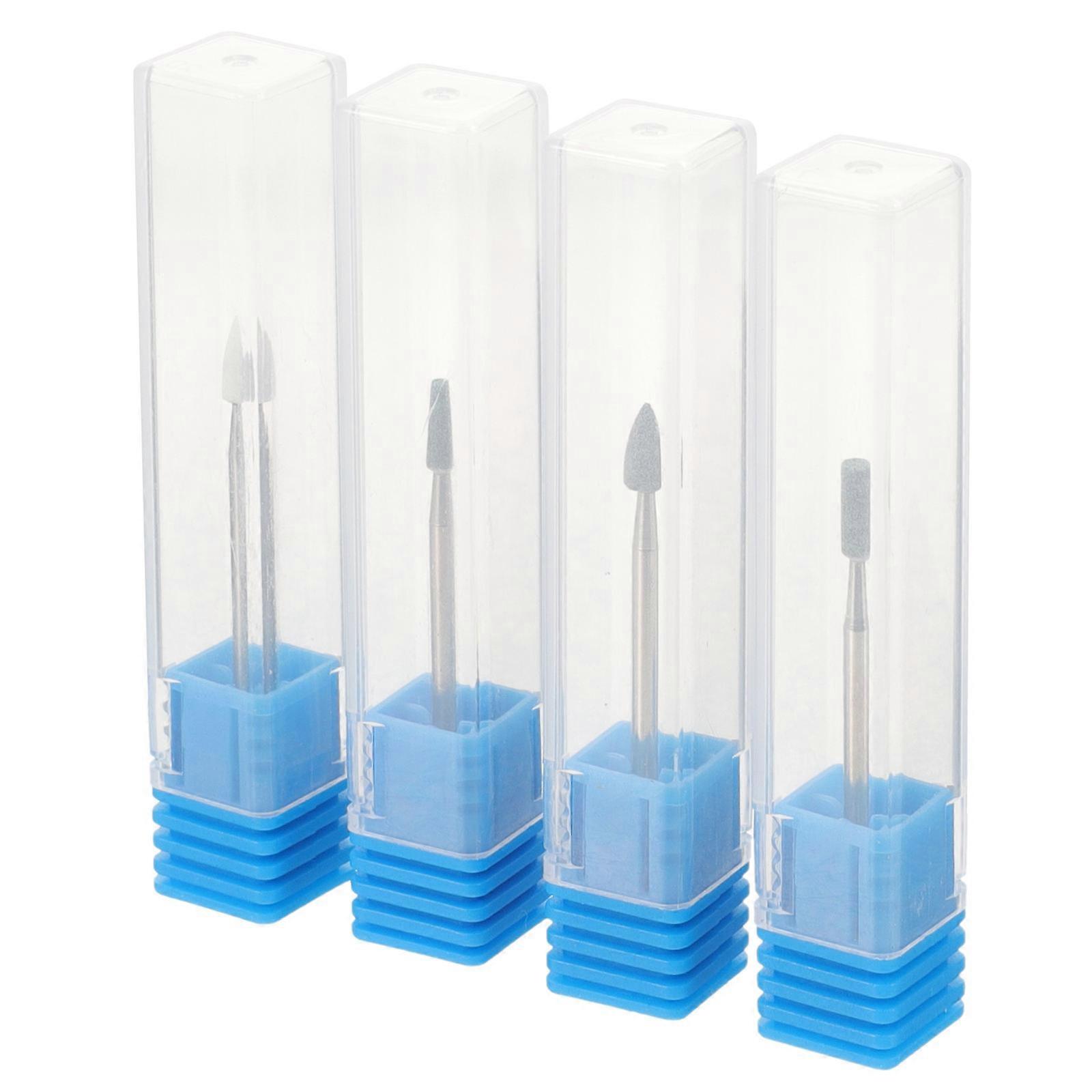 Manicure Drill Bit Nail Art Tool 4Pcs Professional Grinding Device Assorted Color For Salon Use Polishing
