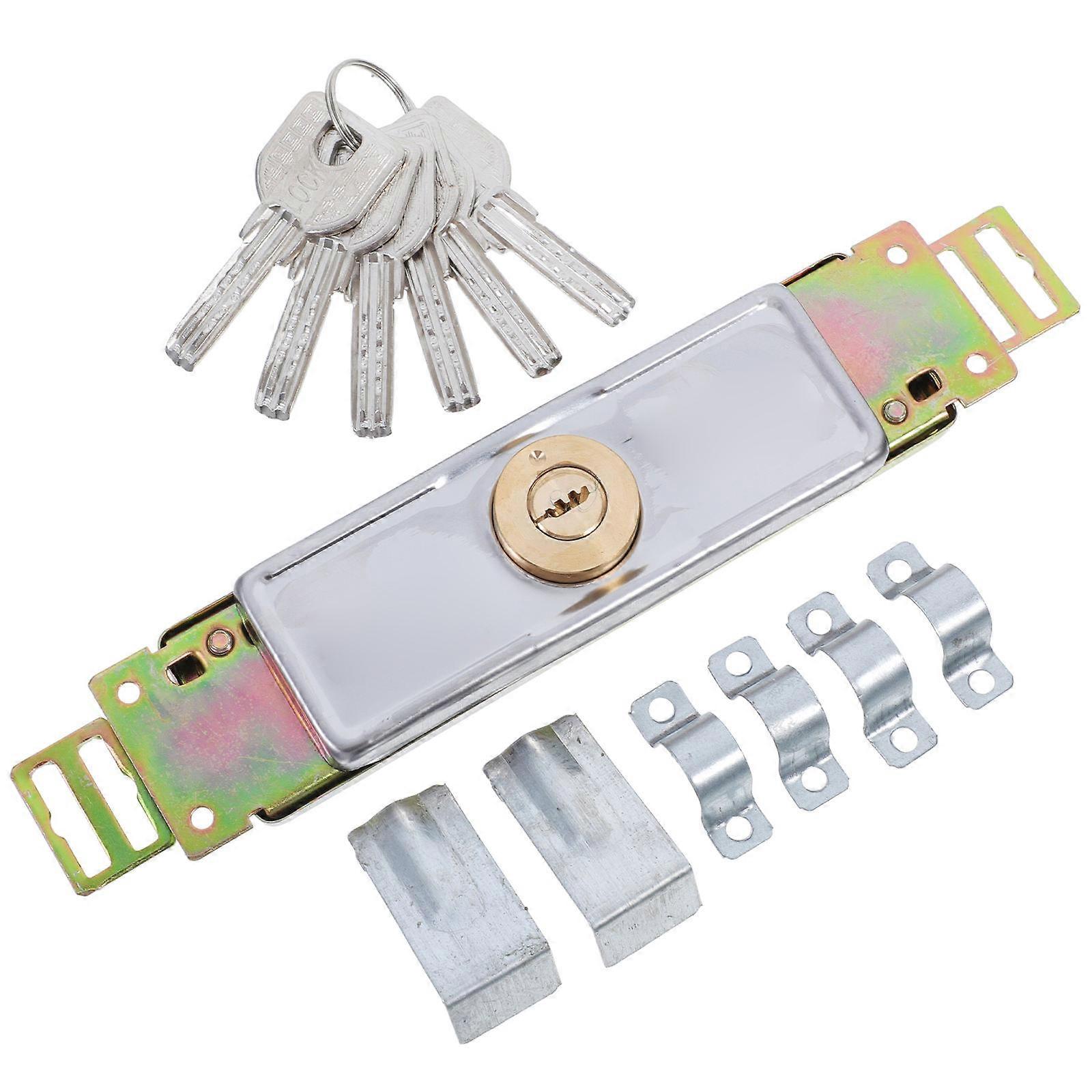 Heavy Duty Garage Door Lock With Keys Simple Design Rectangular Door Lock For Warehouse 1 Lock