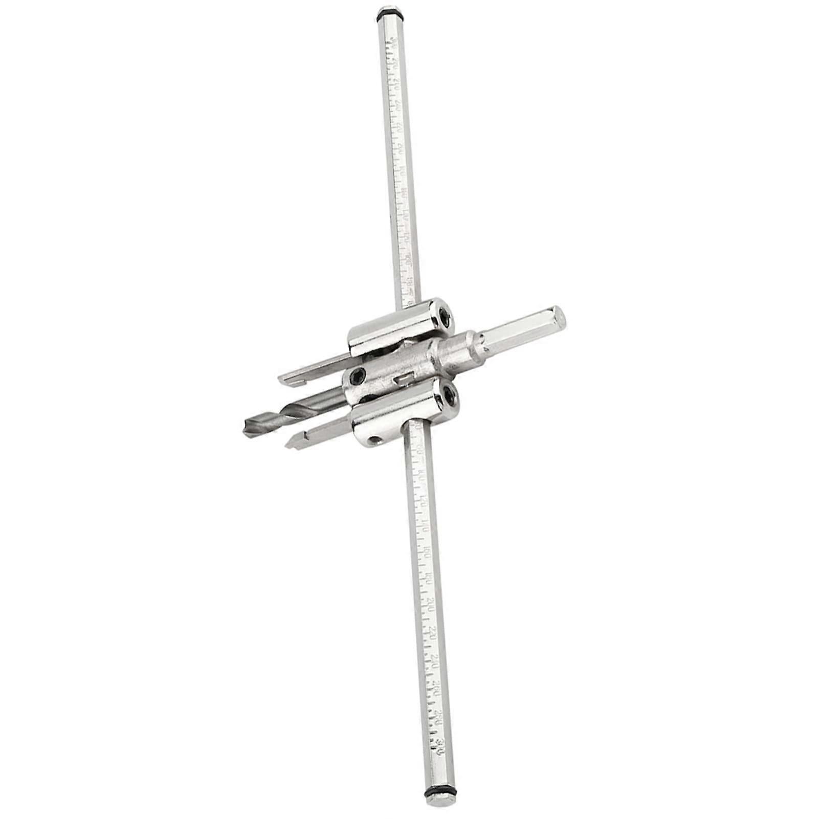 30300 mm Adjustable Silver Circle Hole Saw Drill Bit Set with Sharp, Durable Carbide Tip, for Electric