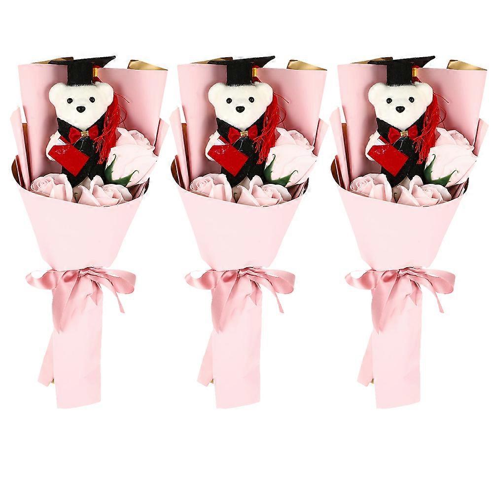 Mini Sabun Çiçek Buketi Mezuniyet Hediye Dekorasyon Aile Ve Arkadaşlar İçin 3 Adet