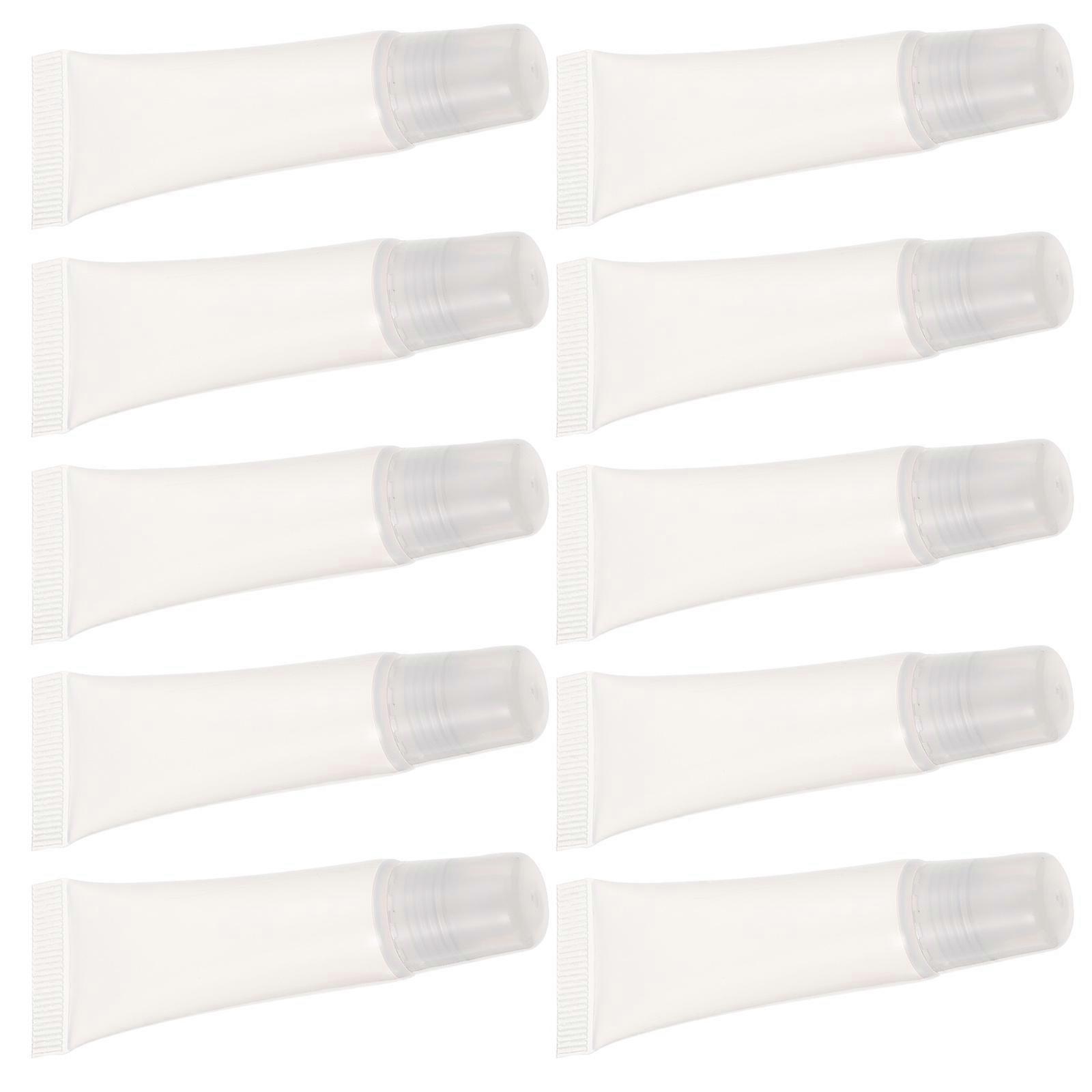 10pcs Refillable Portable Lip Gloss Tubes Lightweight Durable Containers for Travel and Daily Use