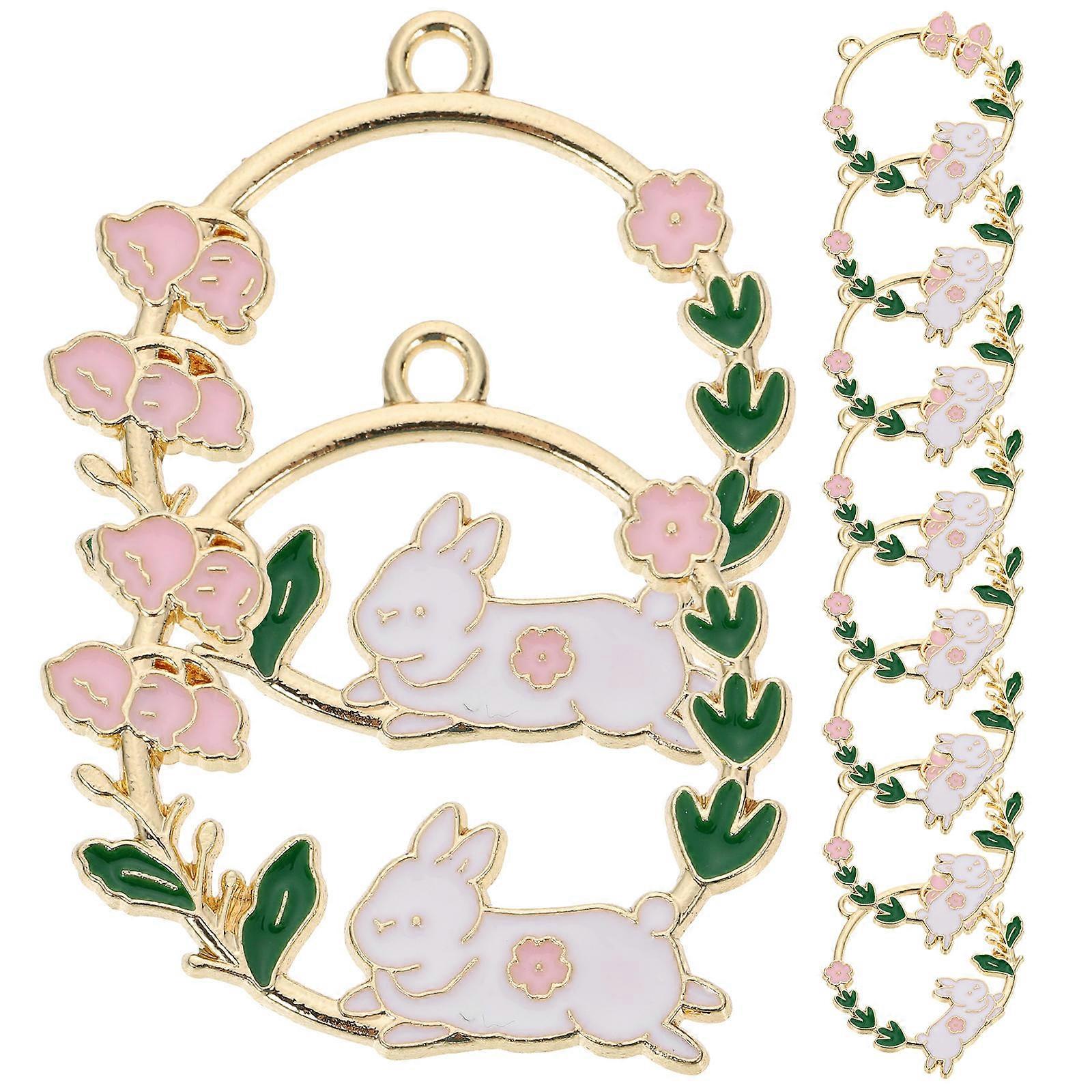 a refined and professional product description based on your input:

 

**10pcs Handmade Rabbit Shaped Pendants – Smooth Polished Alloy DIY Charms