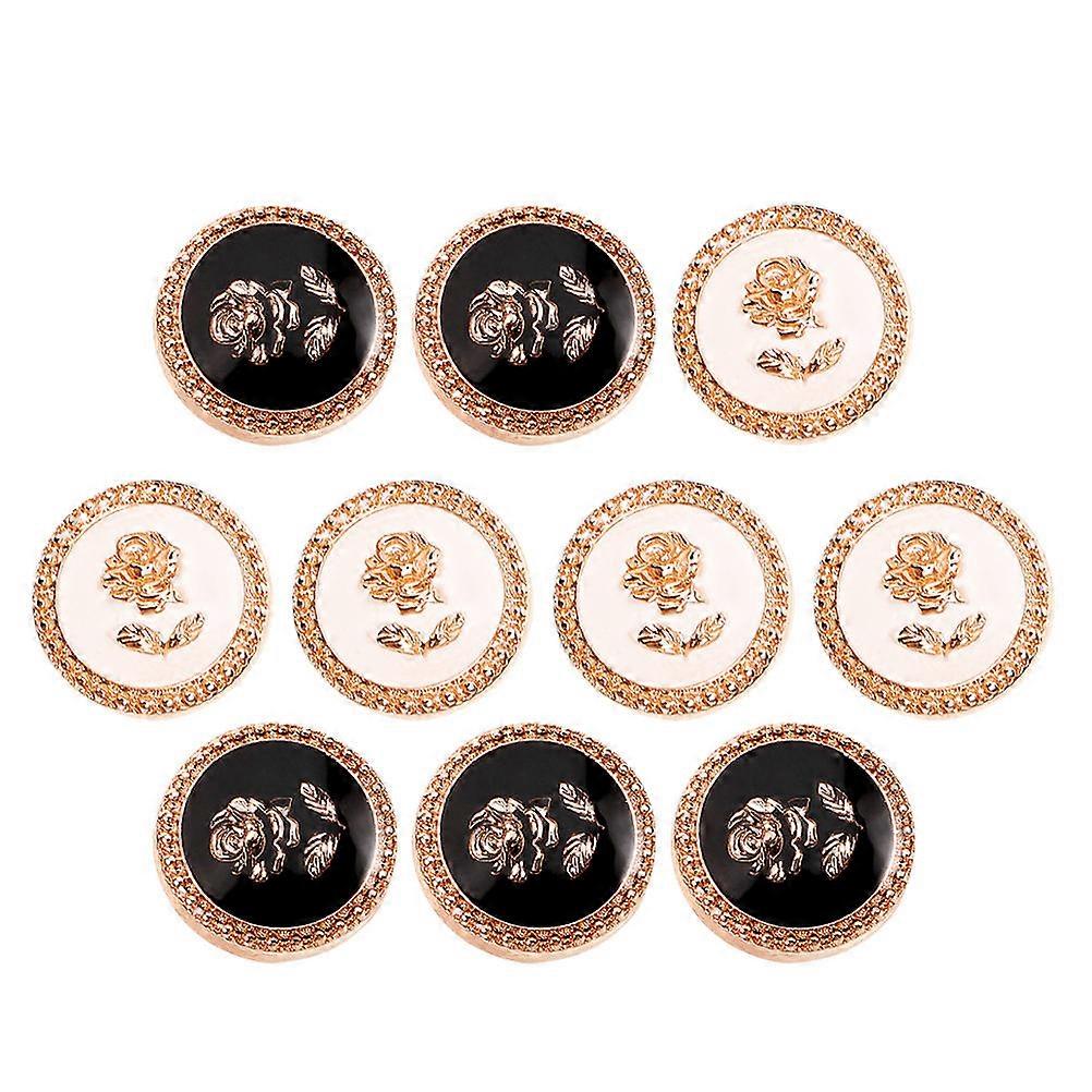 Round Decorative Vintage Buttons 10Pcs Suitable For Women Clothes And DIY Craft Projects