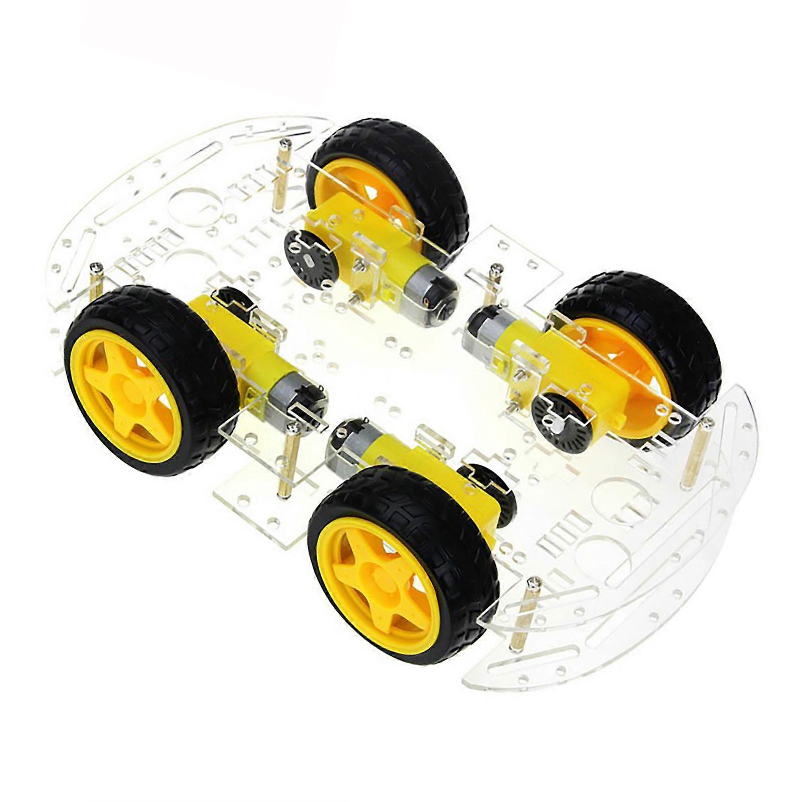 Smart 4WD Acrylic Robot Car Kit Large Stable Chassis DIY Toy